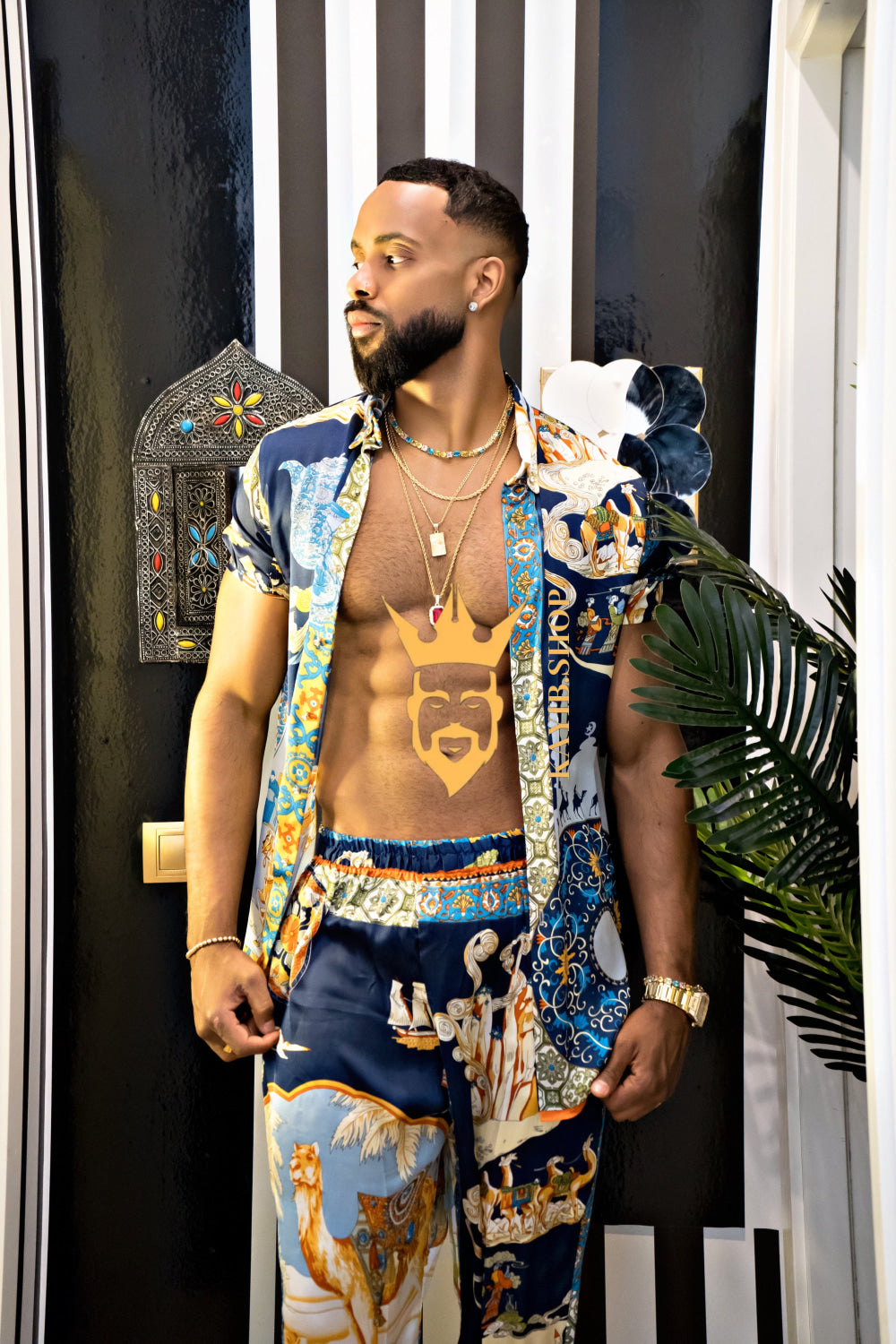 Luxury Men's Silk Summer Set outfits - kayibstrore
