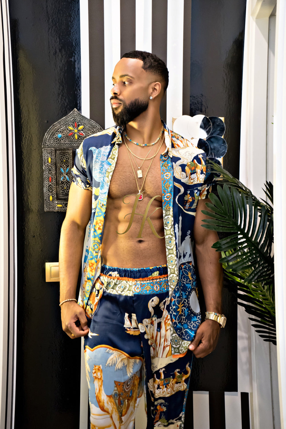 Luxury Men's Silk Summer Set outfits - kayibstrore