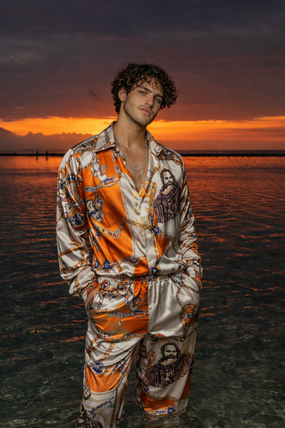 Luxury Satin Silk Shirt & Wide-Leg Pants – Limited Edition