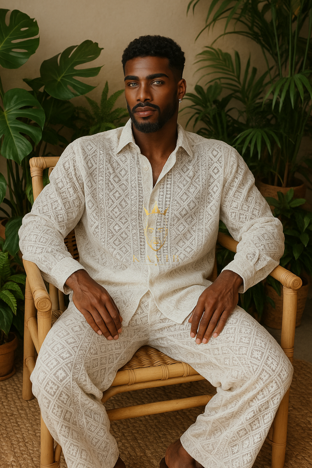 Luxury Men’s Outfit Set – Long Sleeve Shirt