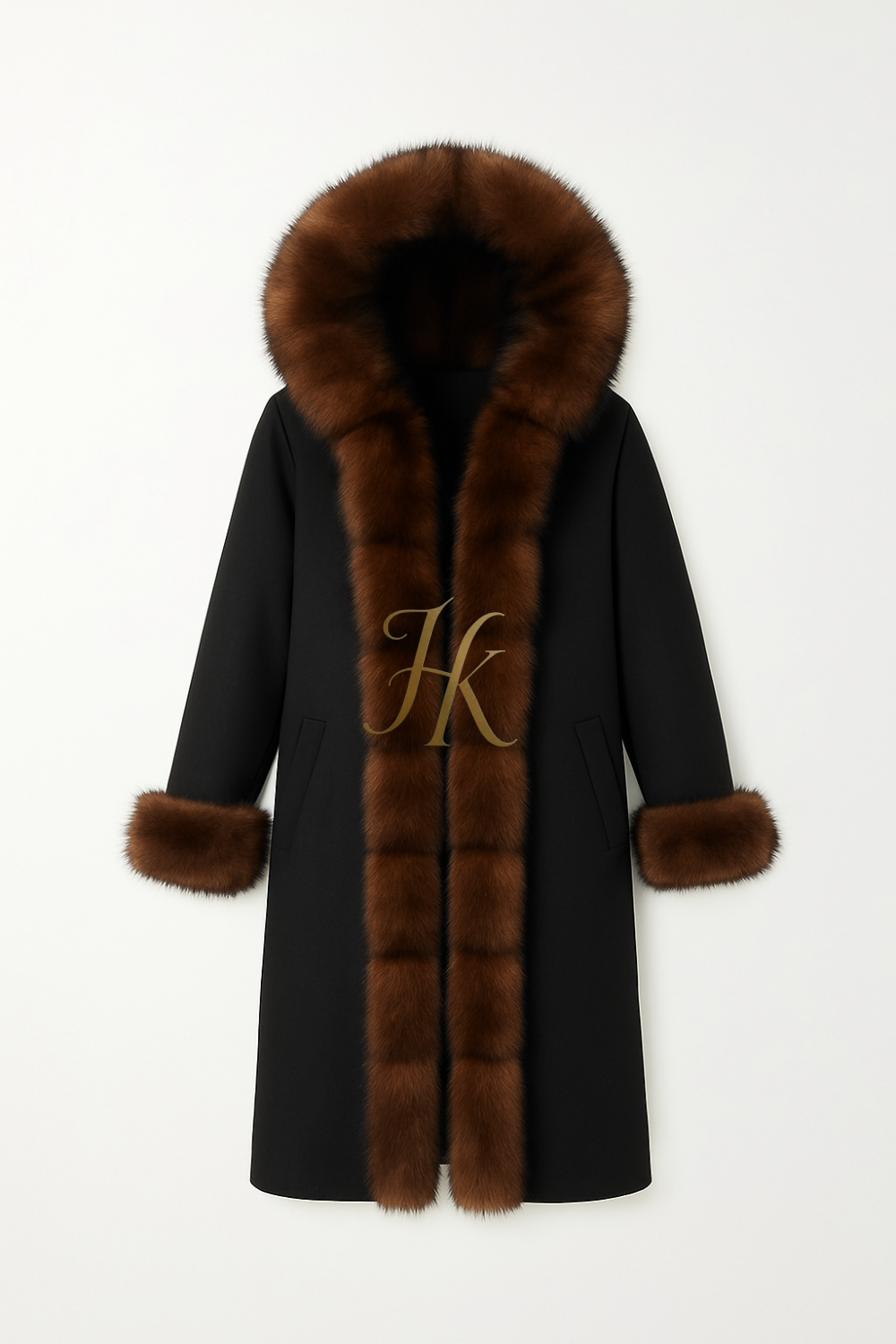 Couple’s Parka with Genuine Fox Fur – Luxury Style for Two