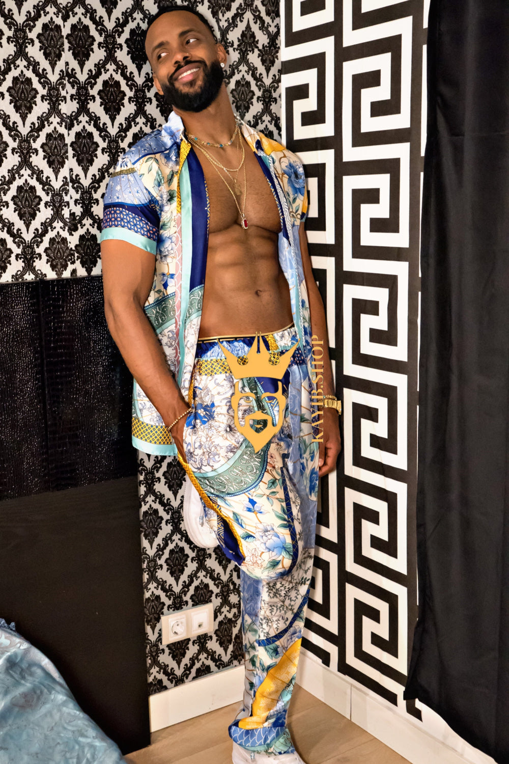 Luxury Men's Silk Party Outfits set - kayibstrore