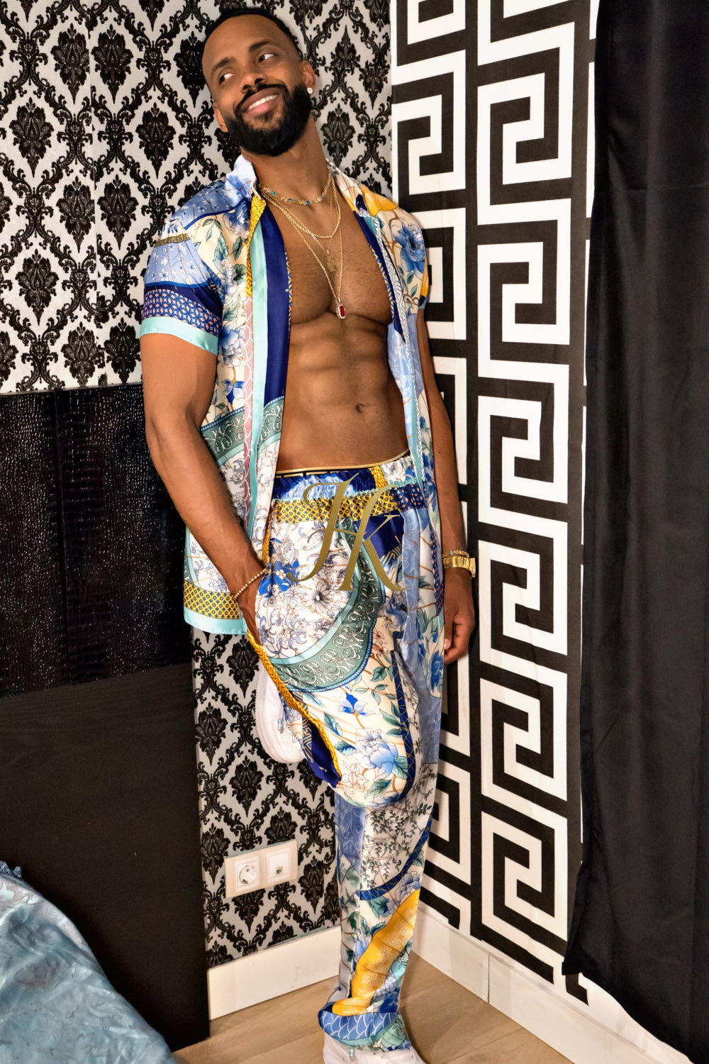 Luxury Men's Silk Party Outfits set - kayibstrore
