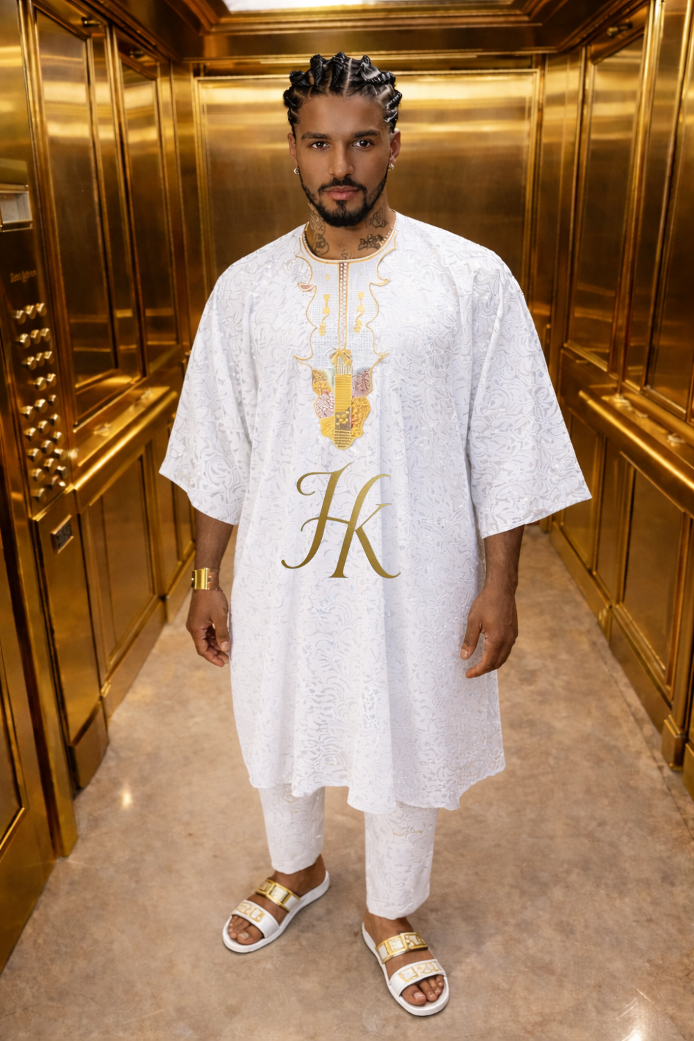 2 Piece Men's boho Dress Set