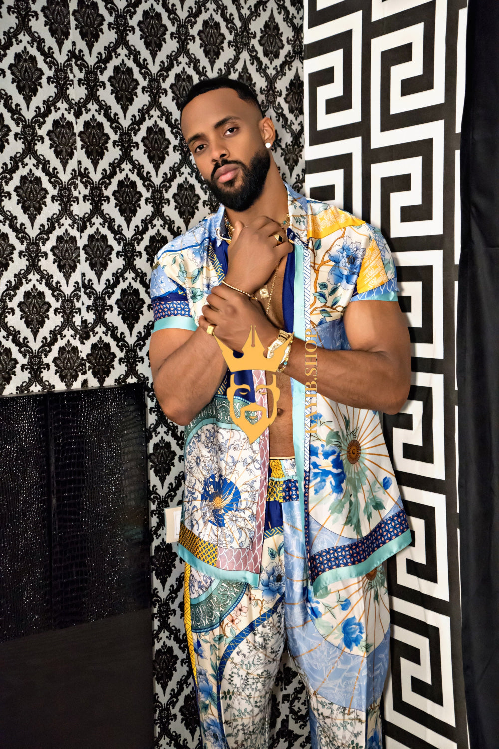 Luxury Men's Silk Party Outfits set - kayibstrore