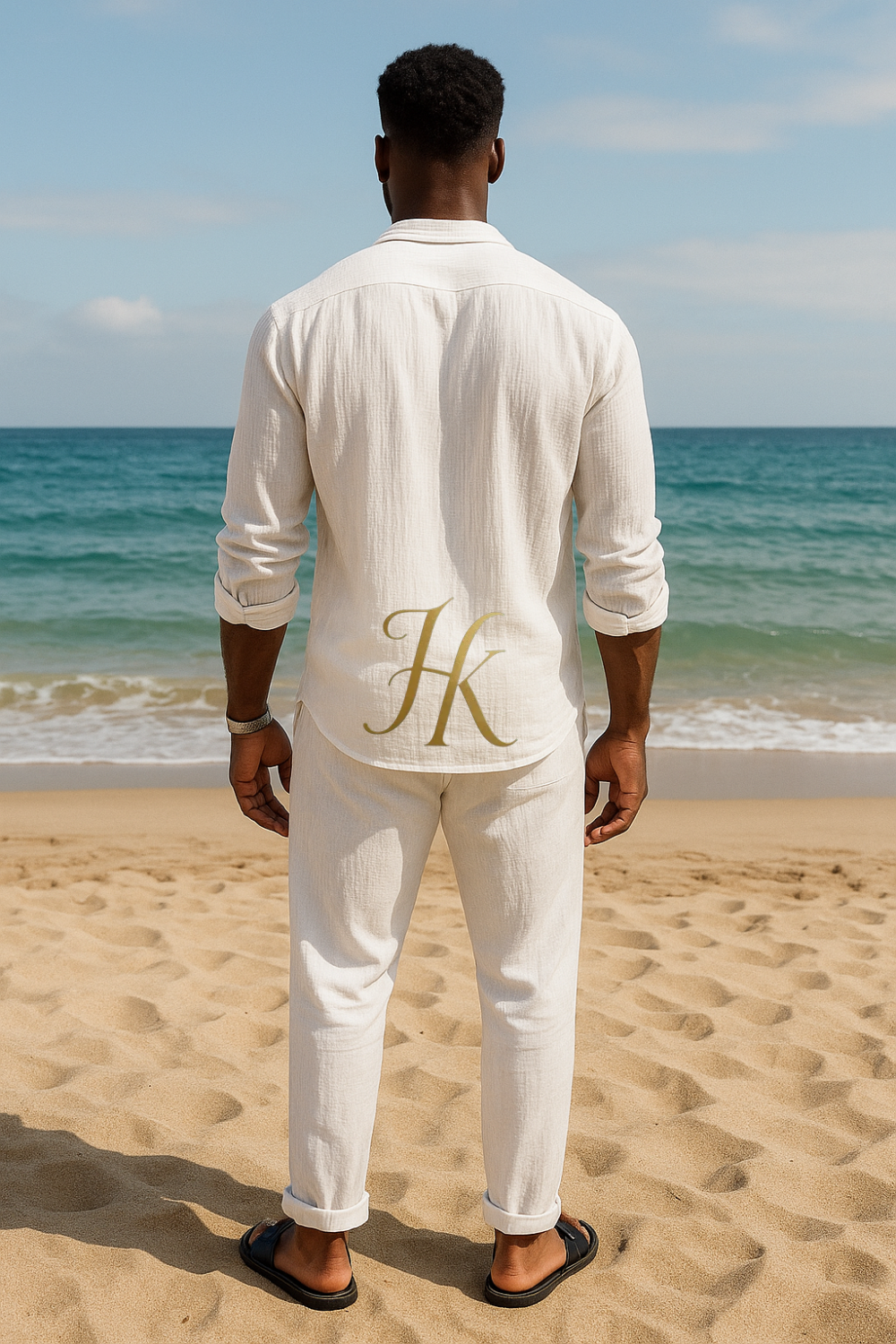 Premium Men’s Two-Piece Shirt & Pants Set – Single-Breasted Top with Drawstring Straight Pants