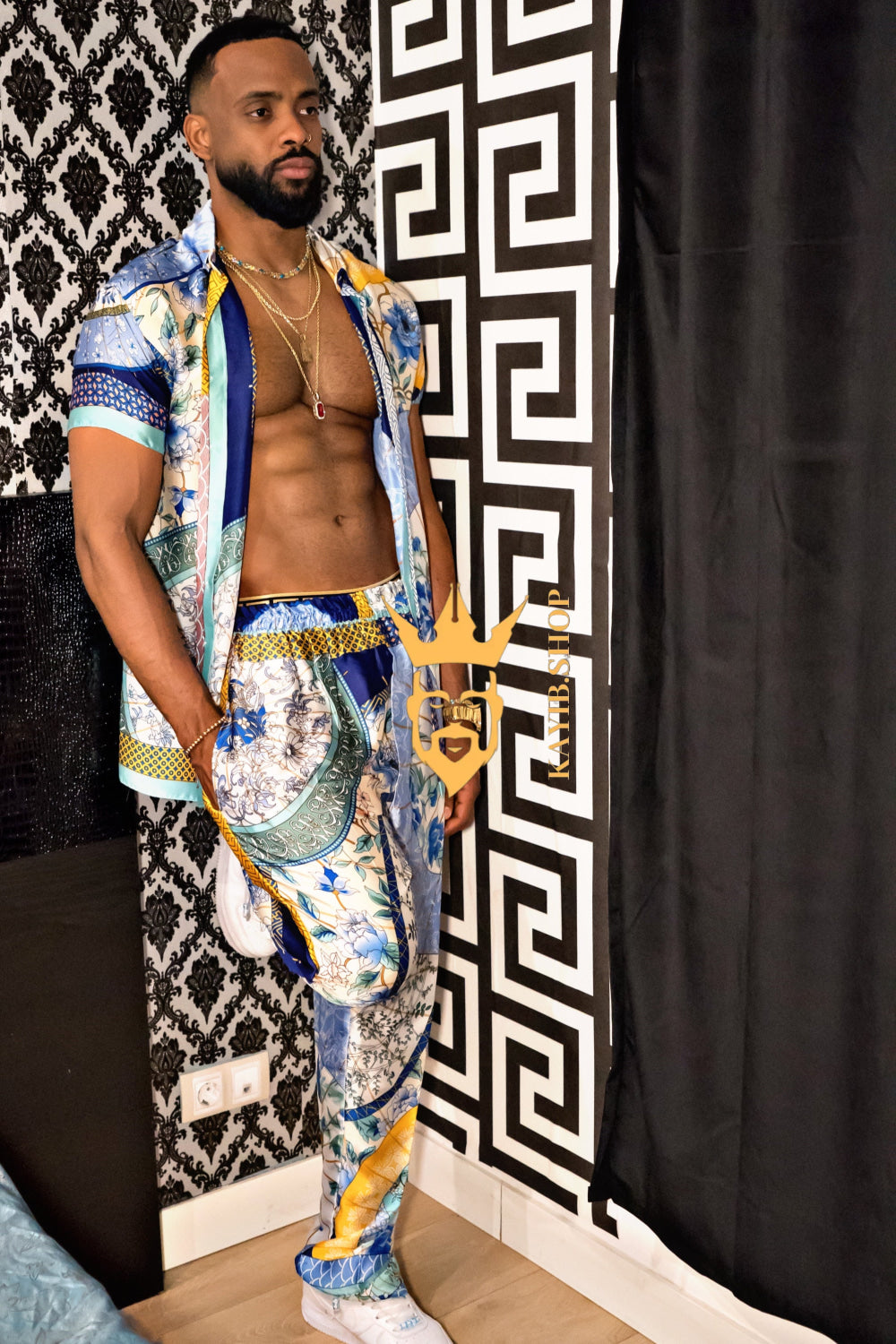 Luxury Men's Silk Party Outfits set - kayibstrore