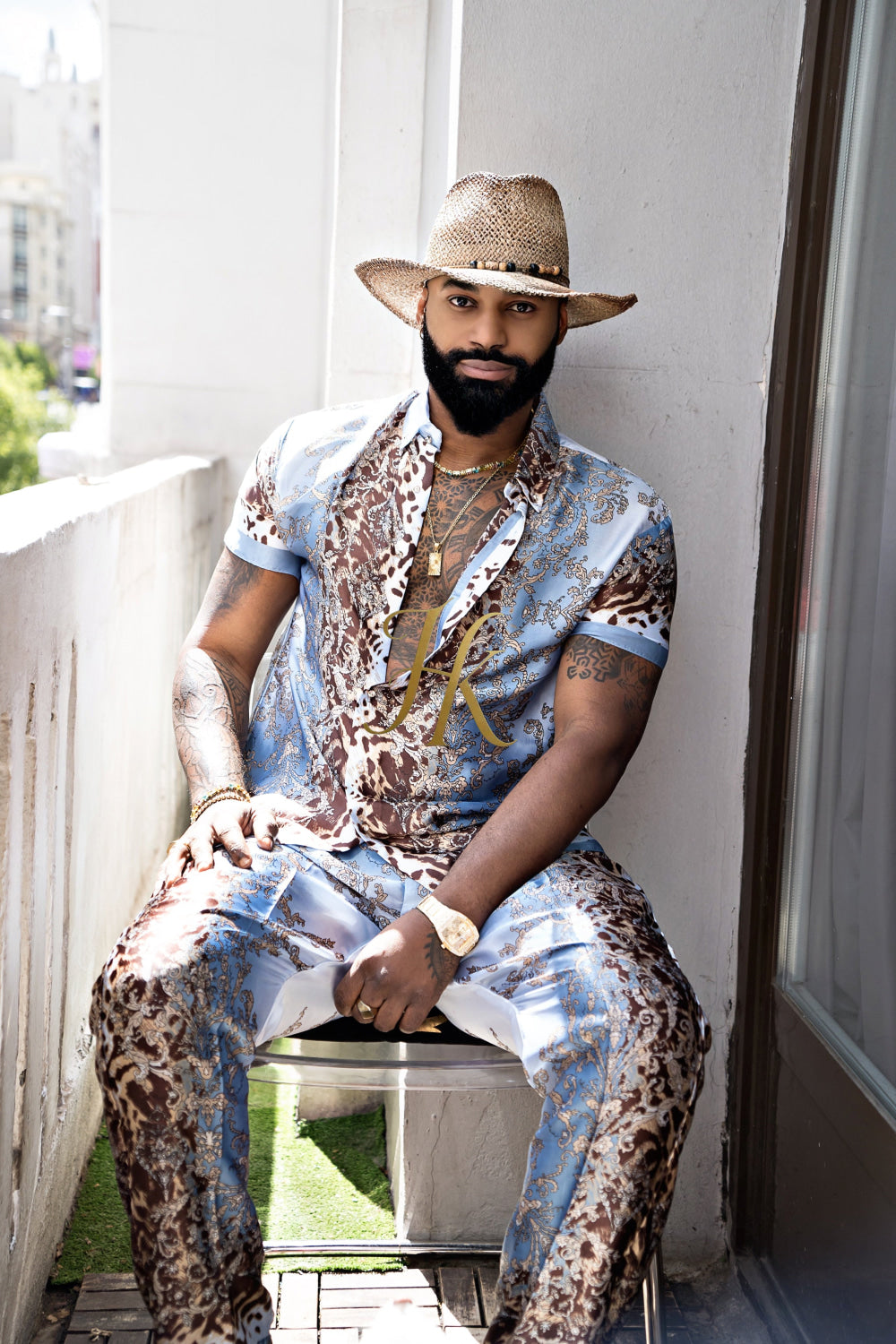 Elevate Your Summer Style: Men's Luxury Silk Set - kayibstrore