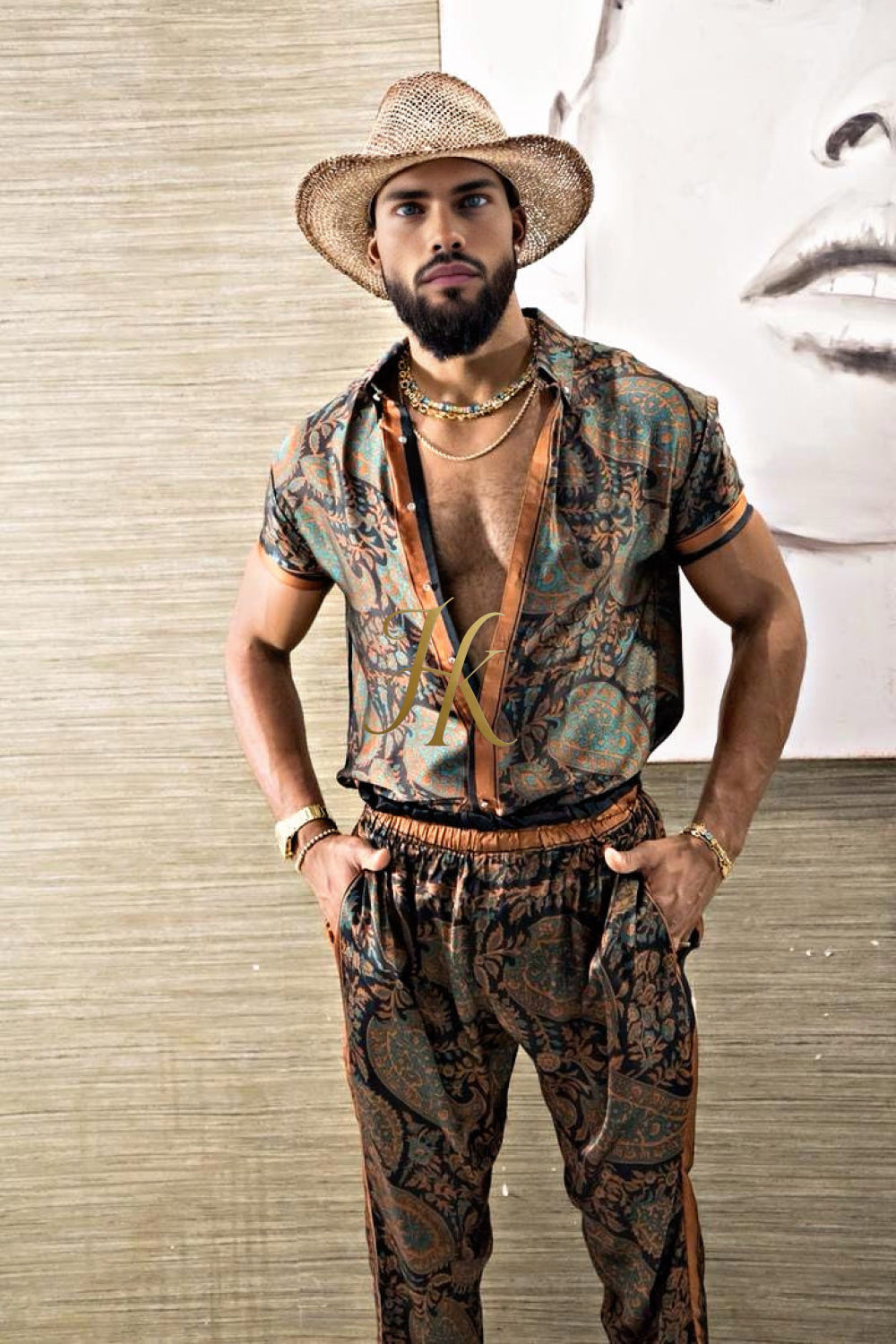 Luxury Men's Silk Summer Set outfits - kayibstrore