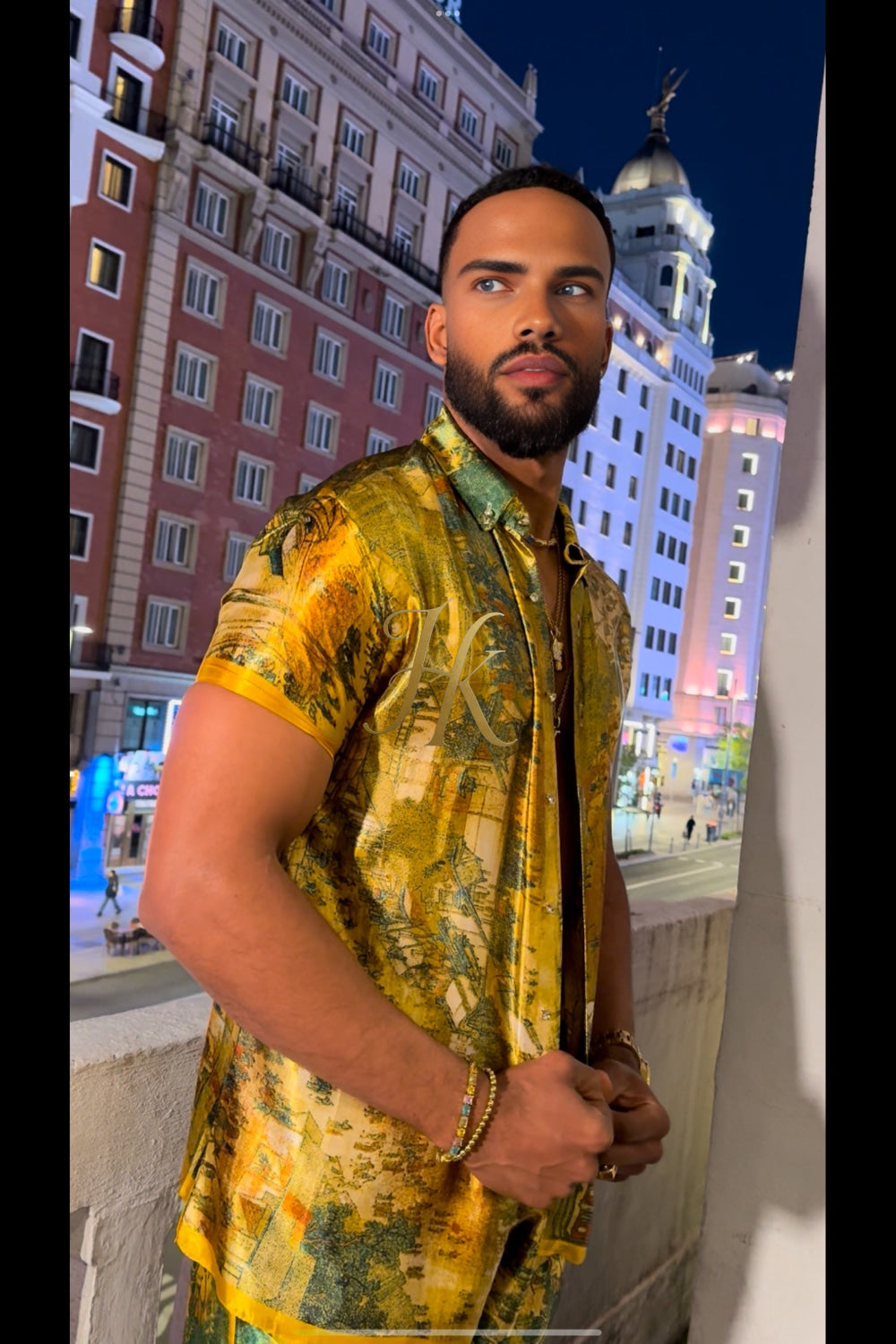 Men's Silk Set - Elevate Your Style with Le Barroco Print - Perfect for Couples and Special Occasions - kayibstrore