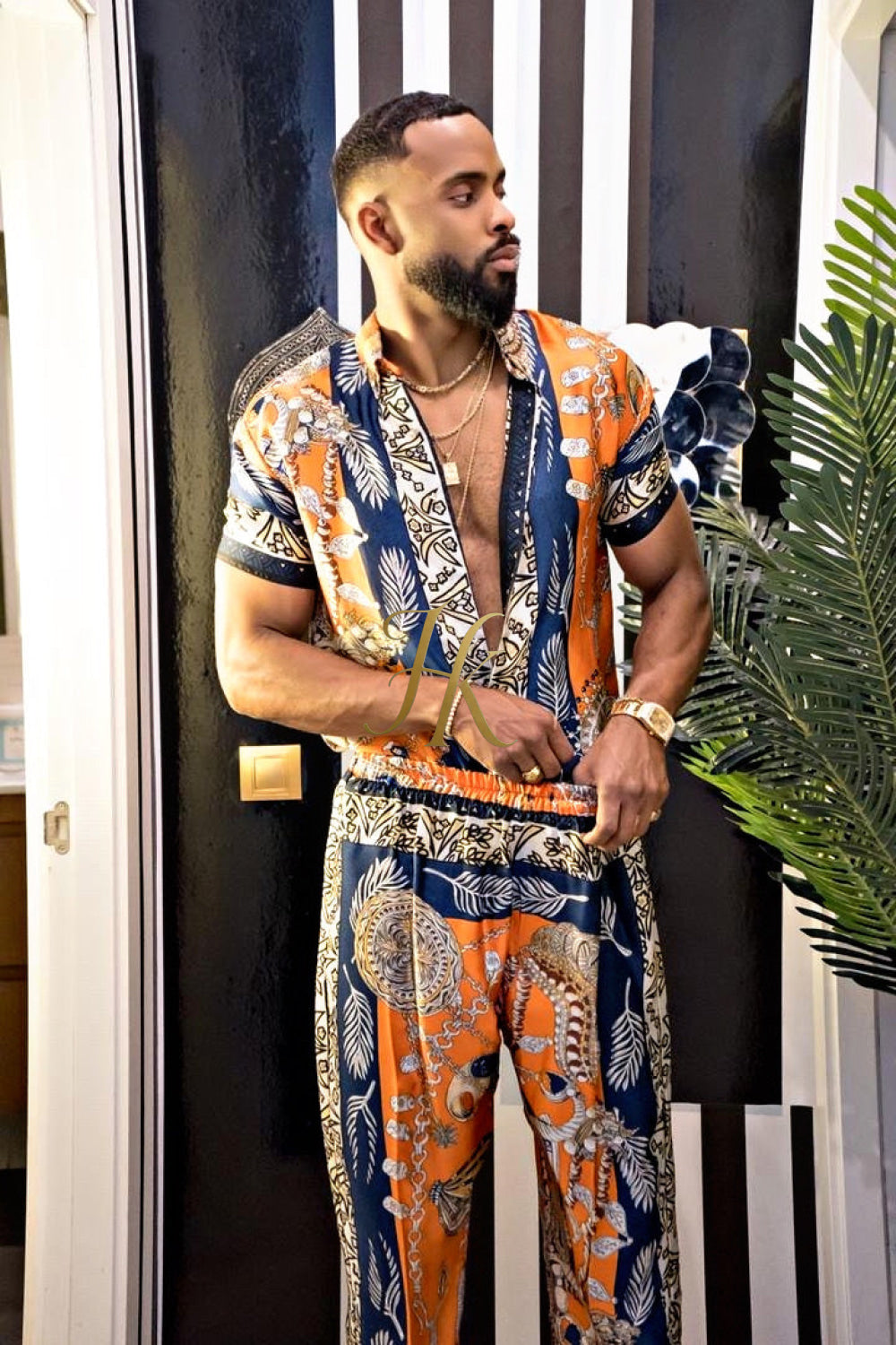 Unleash Your Style: Luxury Silk Set Festival Wear for Men - kayibstrore