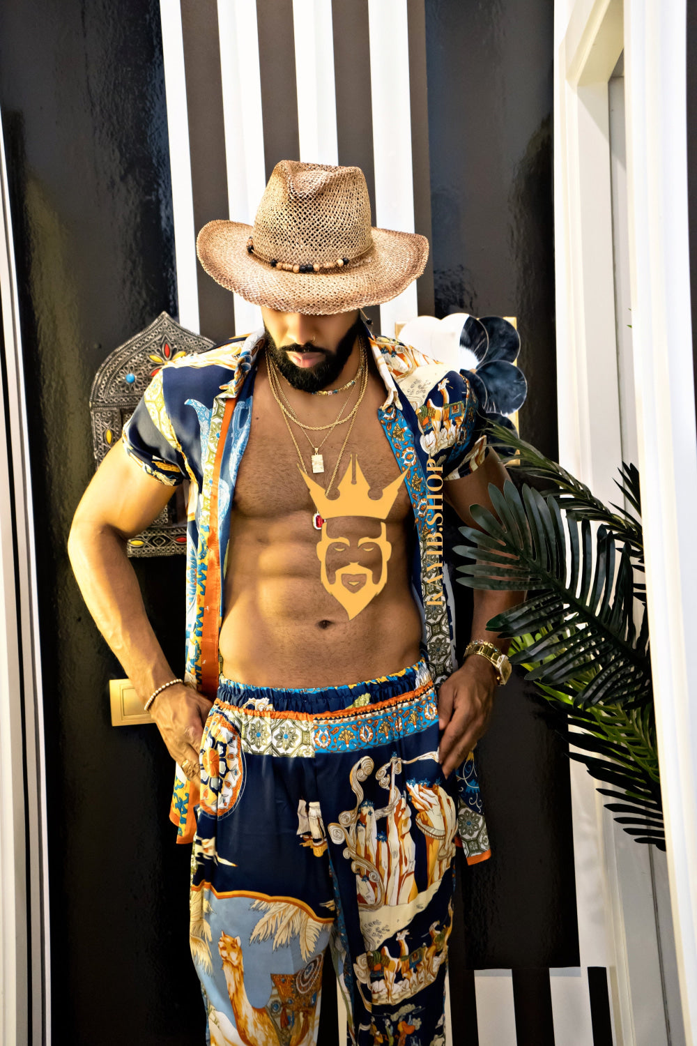 Luxury Men's Silk Summer Set outfits - kayibstrore