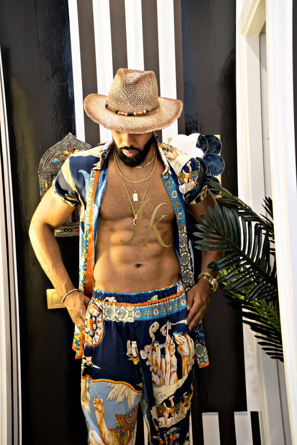 Luxury Men's Silk Summer Set outfits - kayibstrore