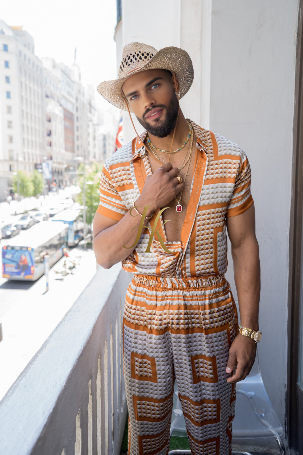 Luxury Handmade Outfits: Men's Luxury Silk Set shirt - kayibstrore