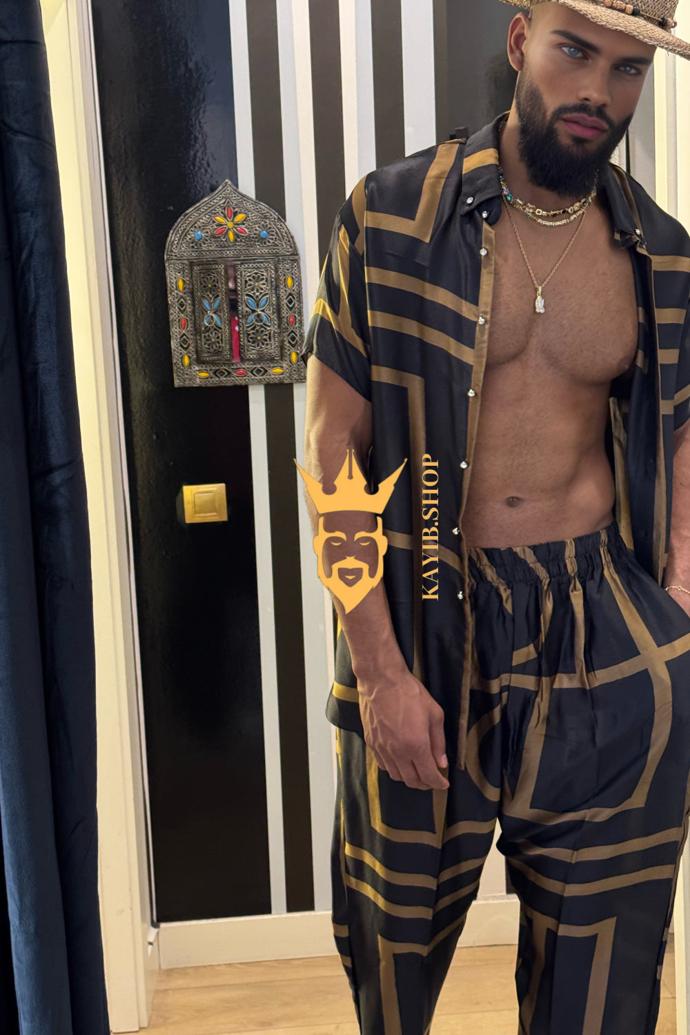 Men's Silk Summer Set outfits : Luxury menswear - kayibstrore