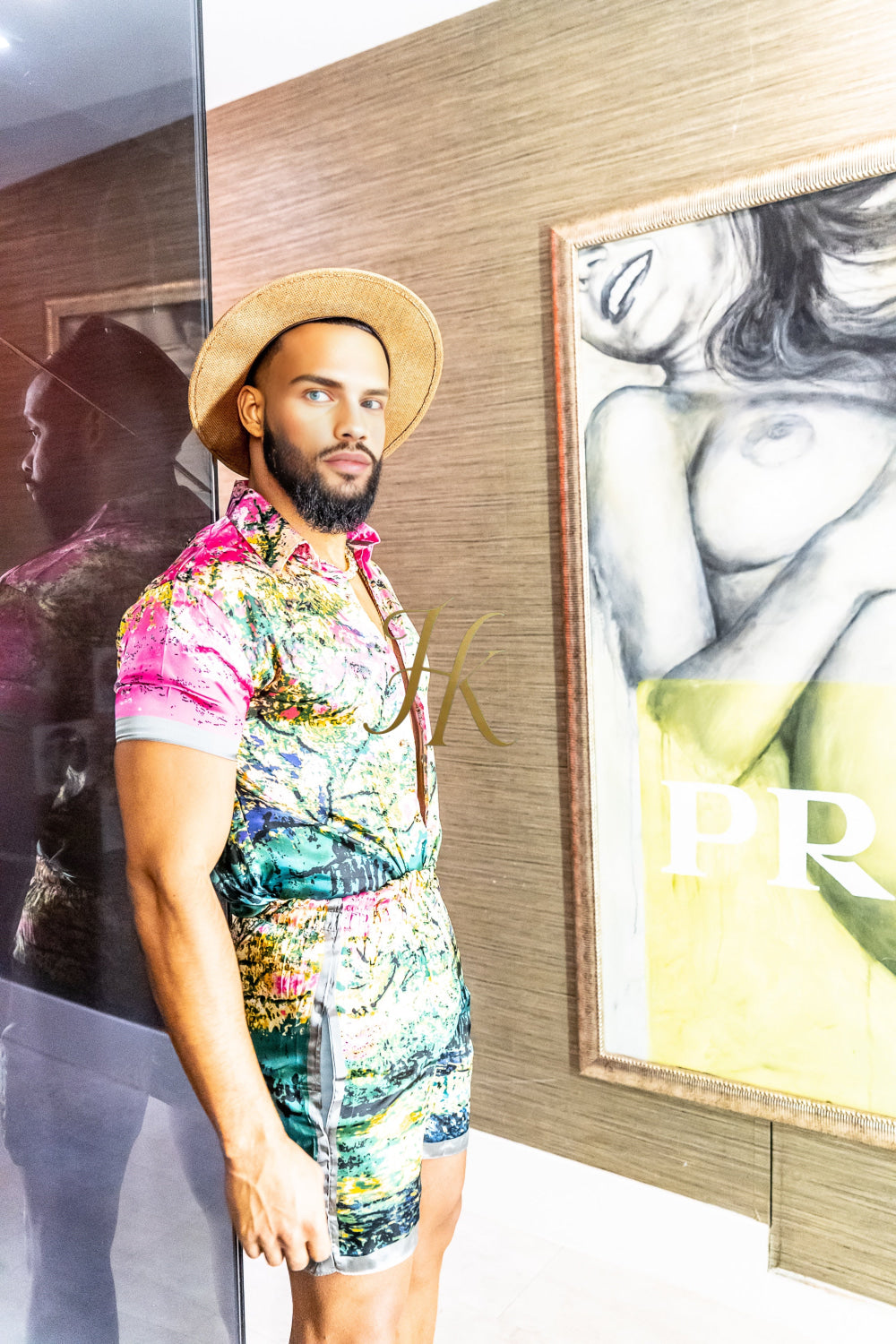 Luxury Boho Silk Shirt Set - Festival Outfit, Boho Handmade Men's Fashion - kayibstrore