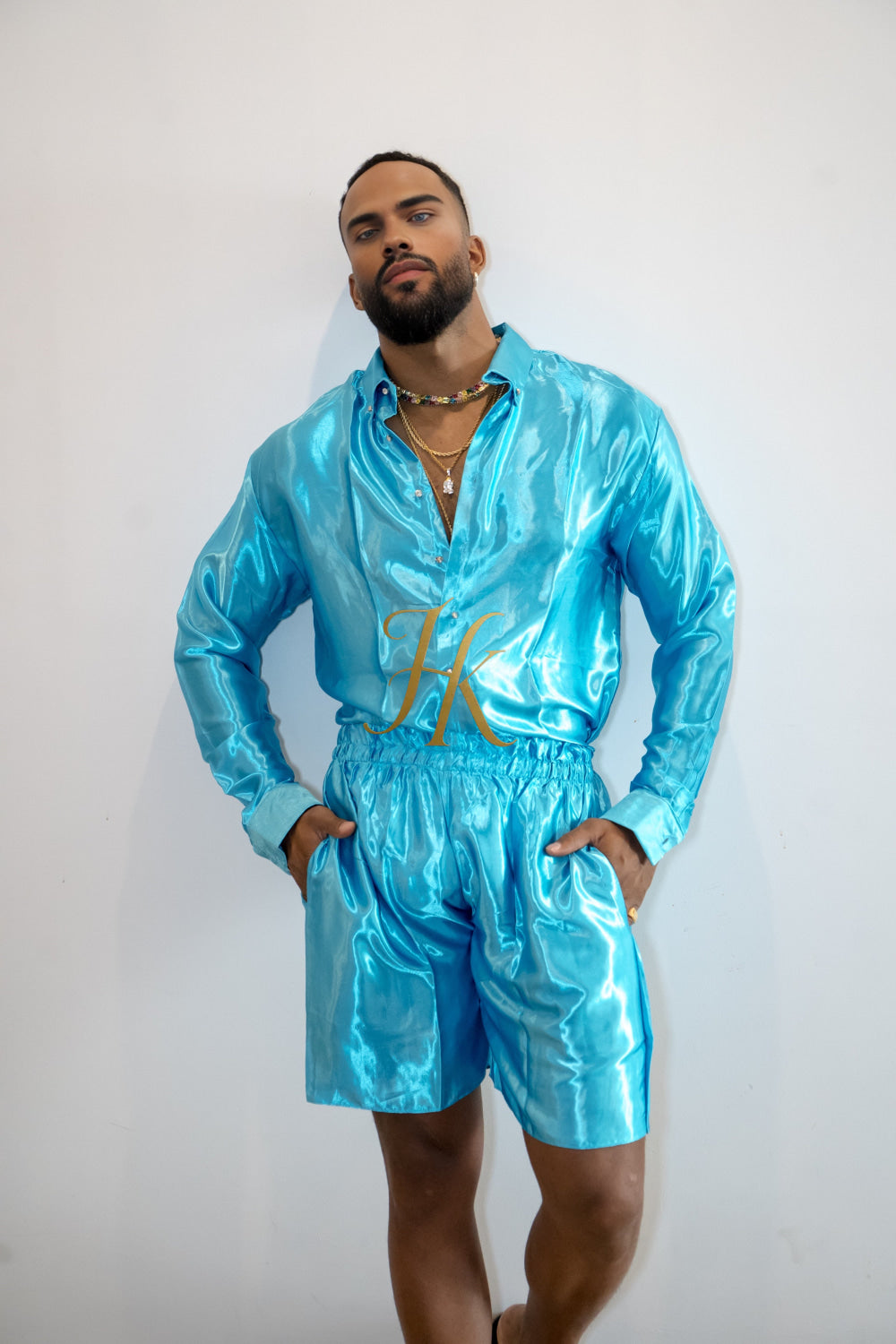 Men's Apparel Silk Shirt Set - Elevate Your Style with Pure Luxury - Hand-Sewn for Impeccable Quality - kayibstrore