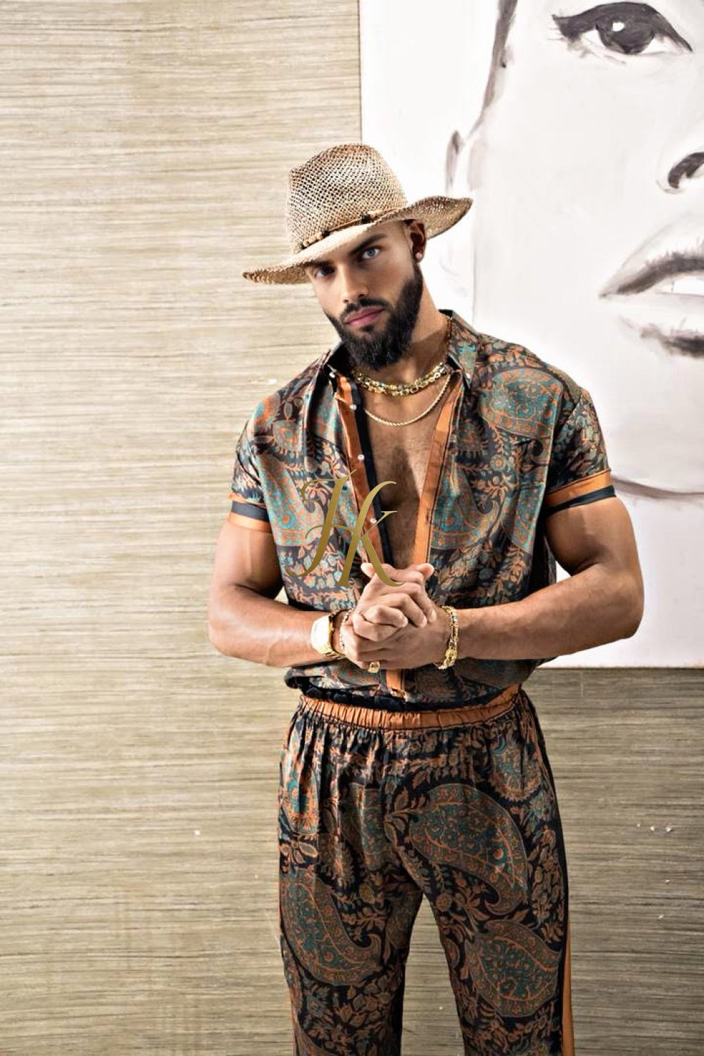 Luxury Men's Silk Summer Set outfits - kayibstrore