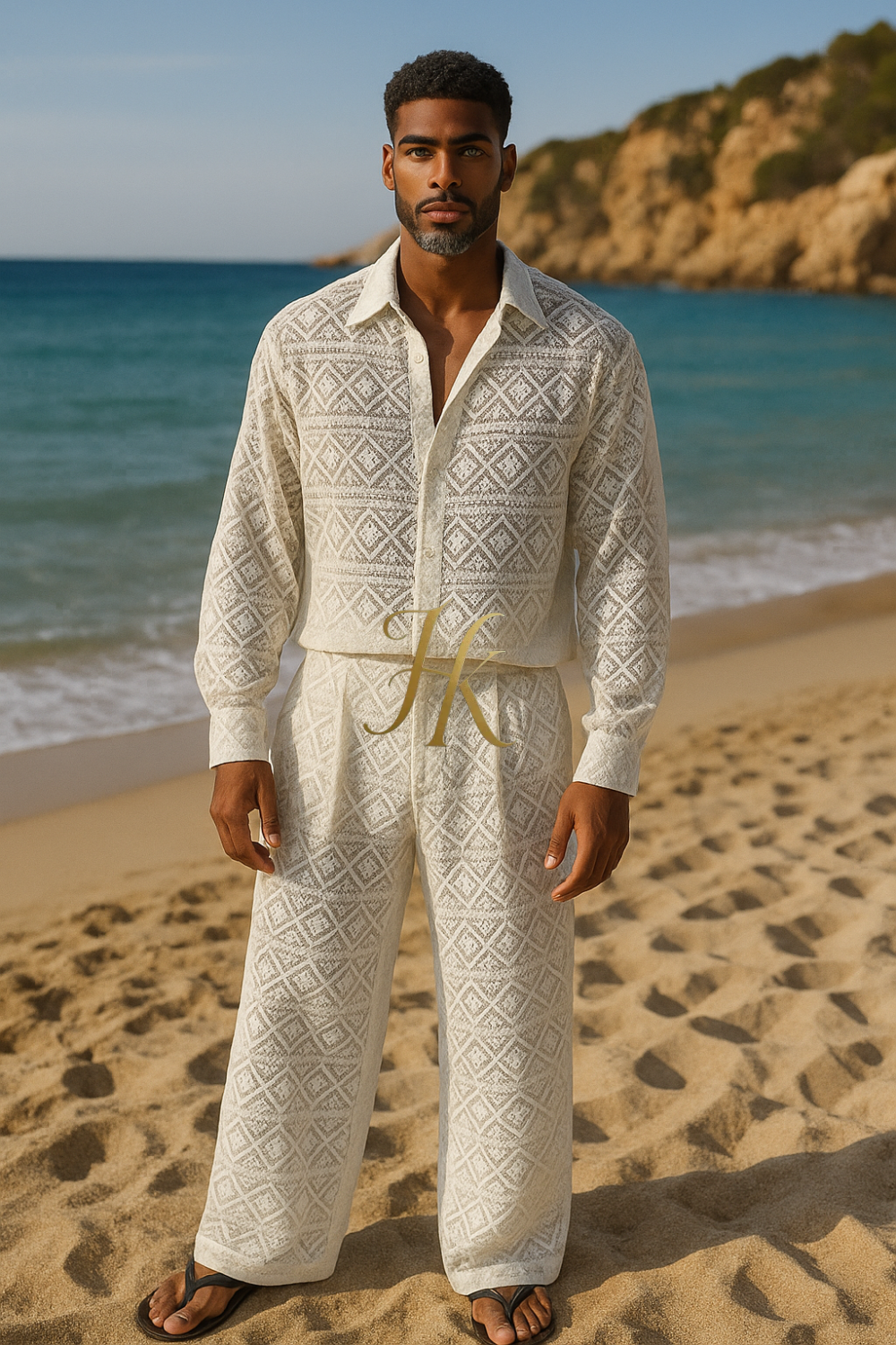 Conjunto de vestido de seda de lujo para hombre rojo