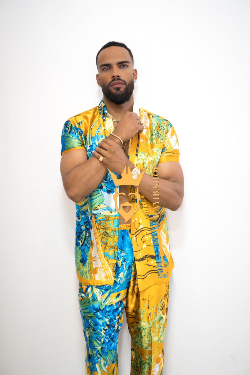Luxurious Handmade Men's Silk Set Pants - kayibstrore