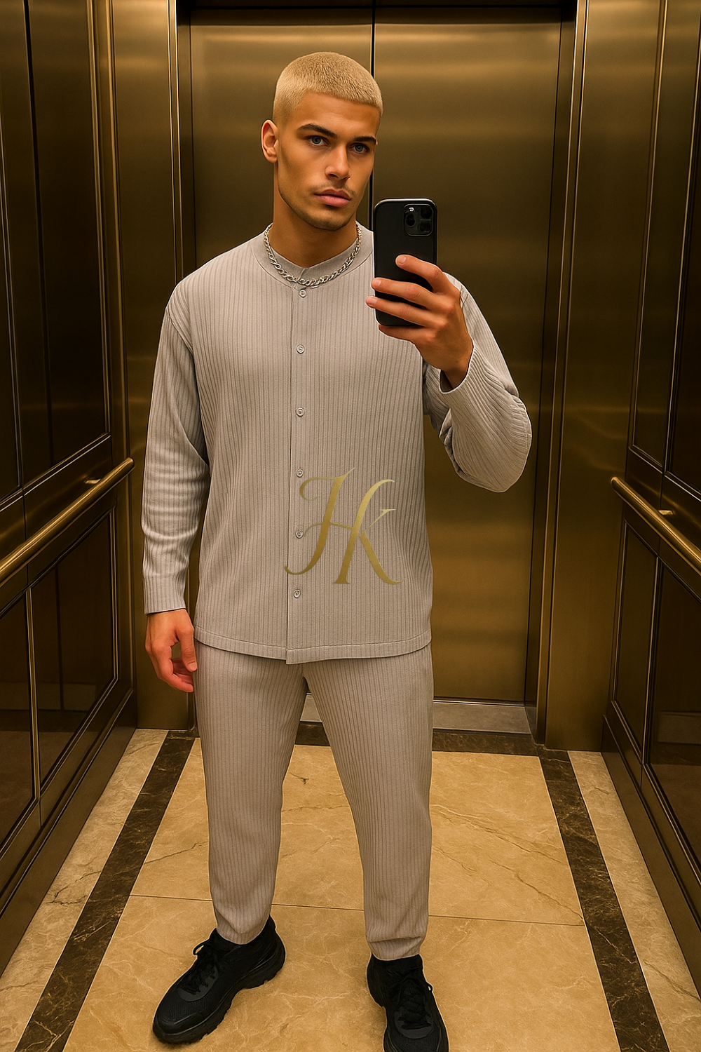 Conjunto de vestido de seda de lujo para hombre rojo