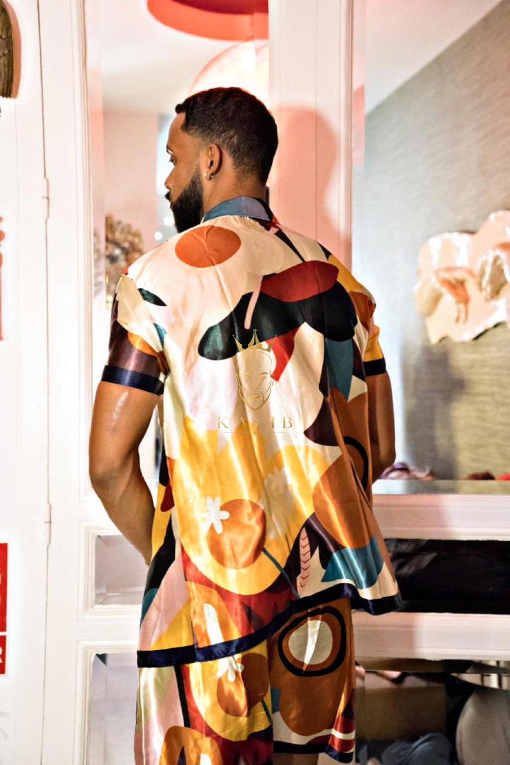 Men's Silk Set - Elevate Your Style with Le Barroco Print - Perfect for Couples and Special Occasions - kayibstrore