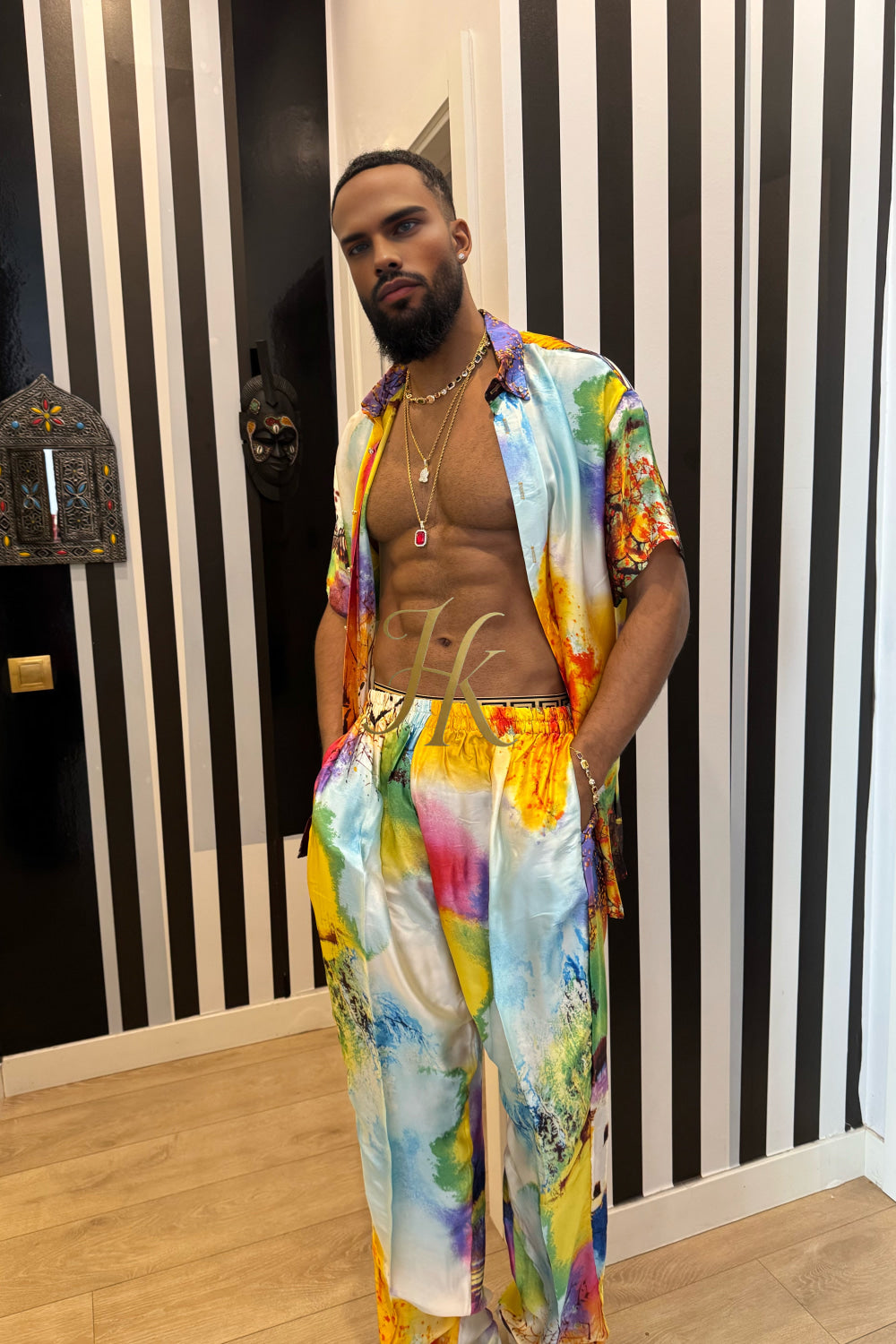 Men's Luxury Silk Set: Perfect for stylish travel, celebrations - kayibstrore