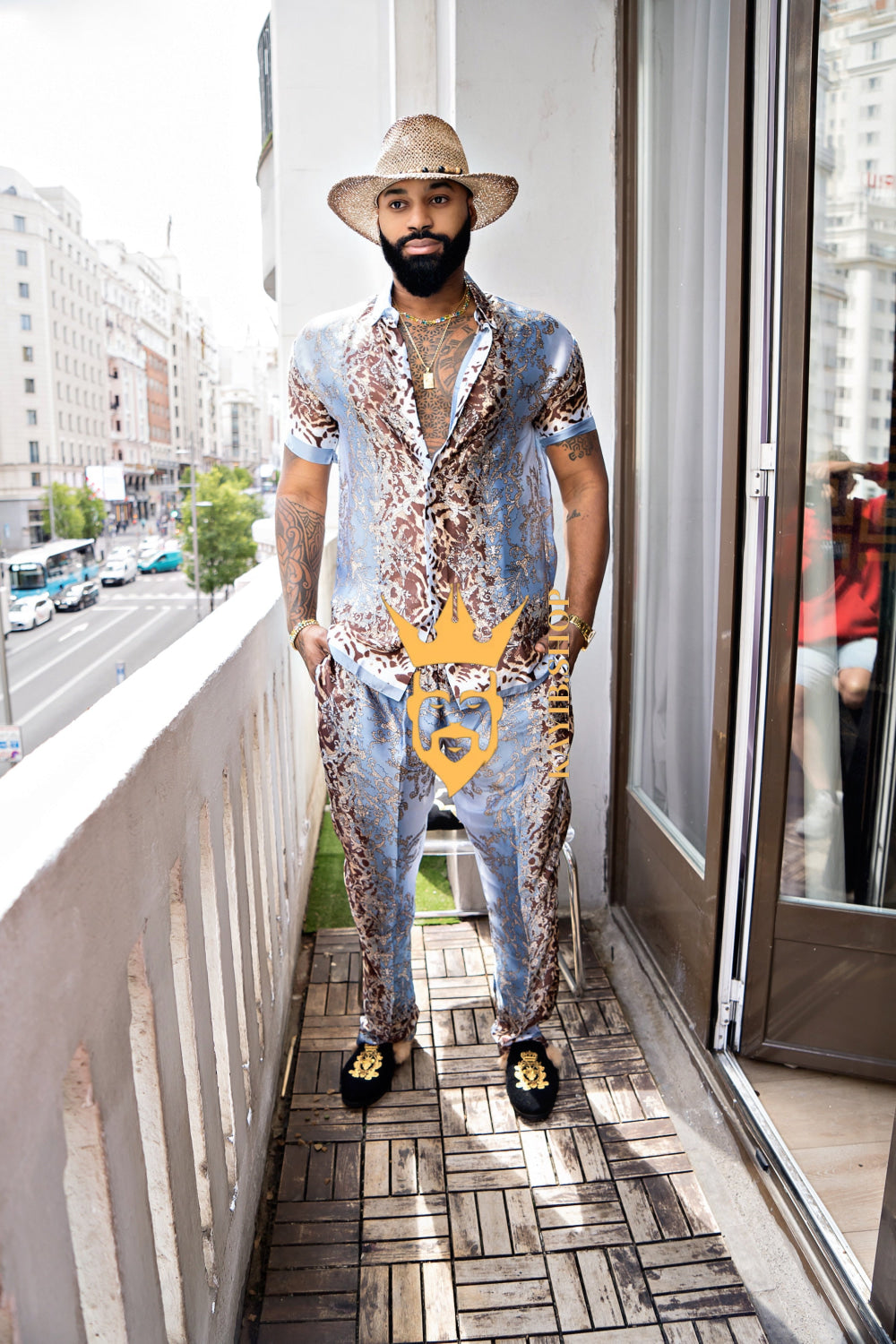 Elevate Your Summer Style: Men's Luxury Silk Set - kayibstrore