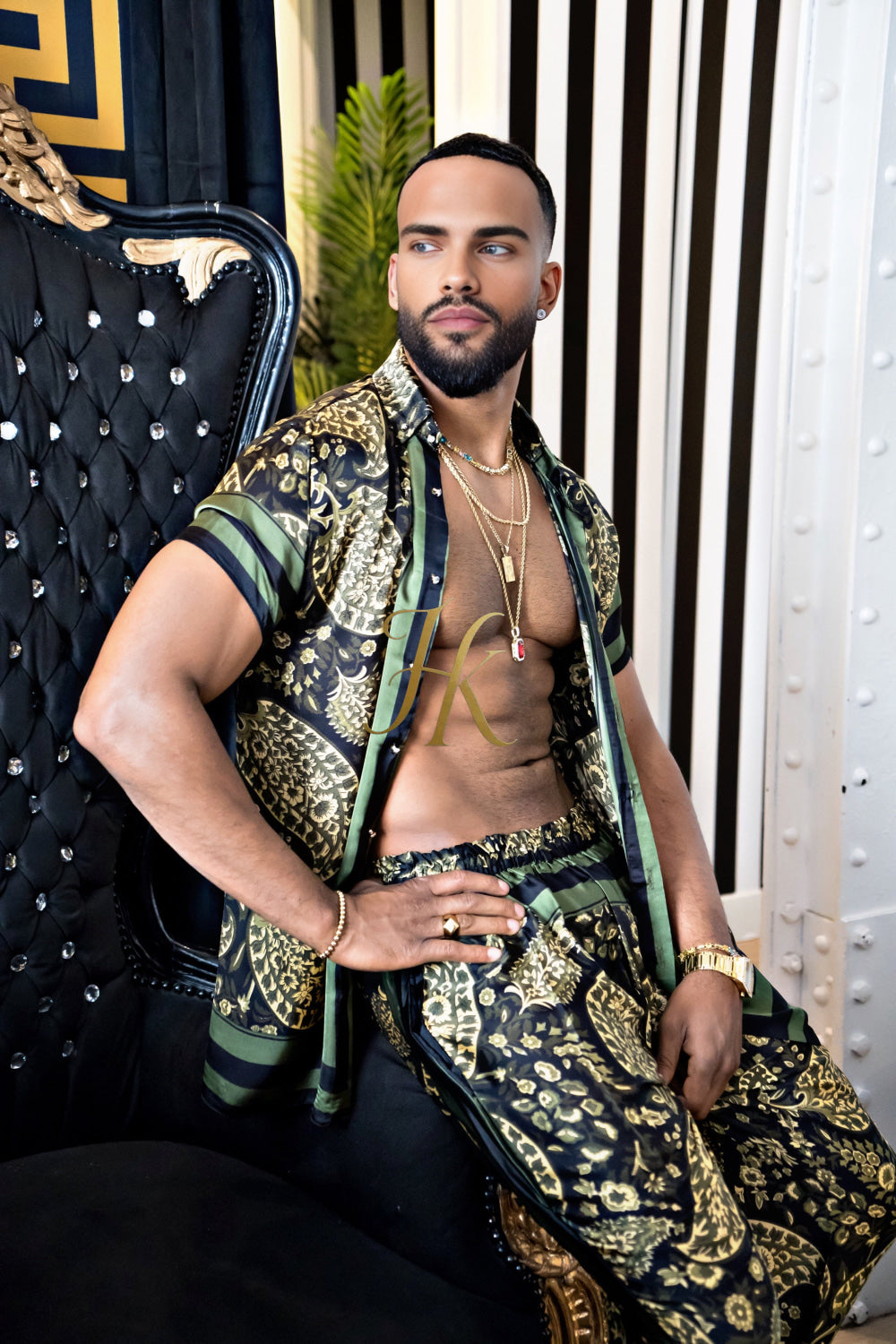 Men's Silk Shirt and Pant Set - kayibstrore
