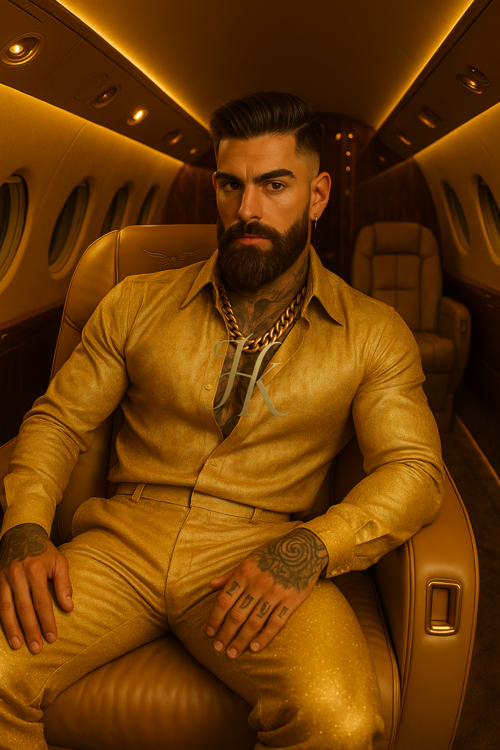 Men’s Luxury Gold Glitter Set – Hot Stamped