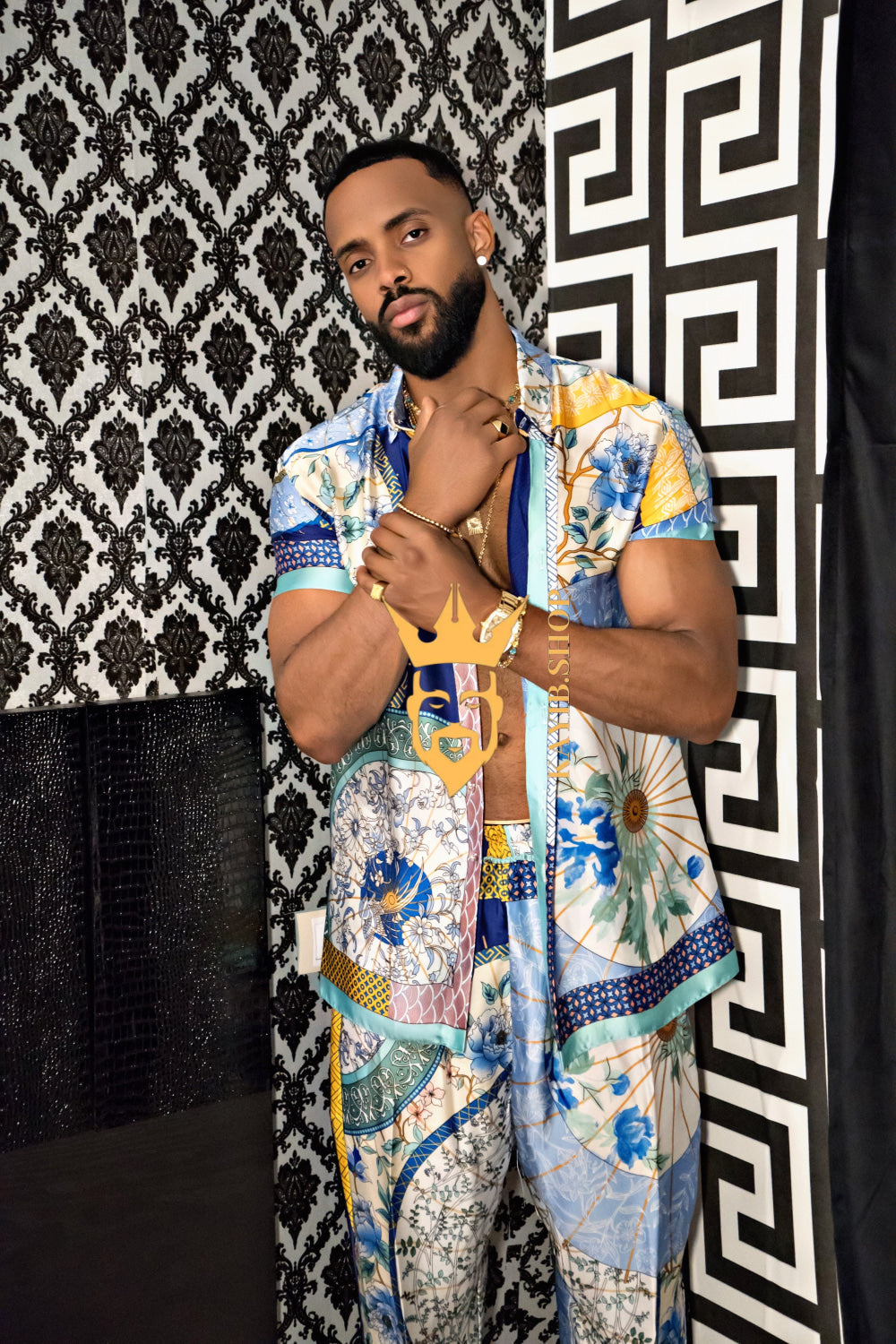 Luxury Men's Silk Party Outfits set - kayibstrore