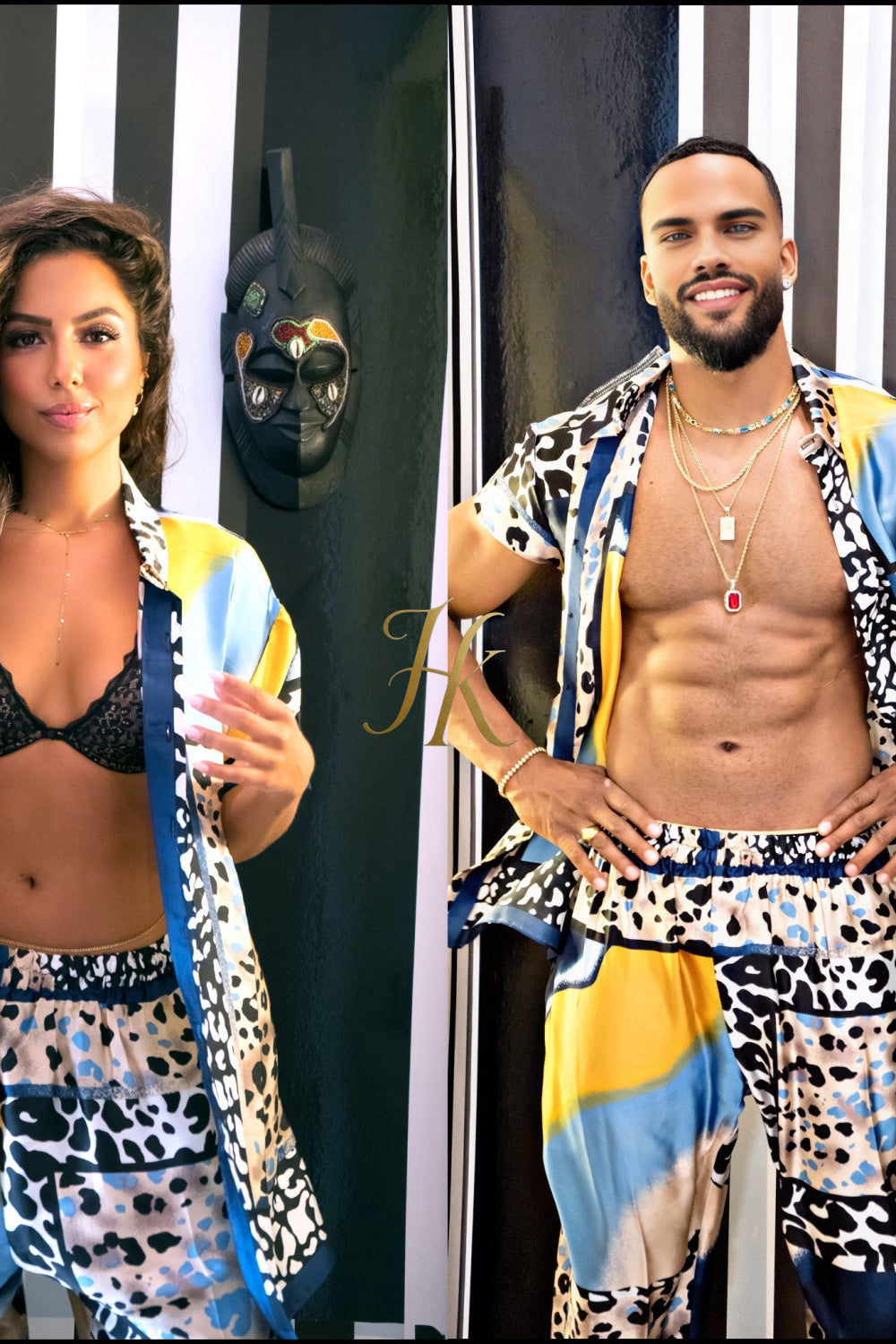 Matching Couple Silk Collection – Iconic Style for Him & Her - kayibstrore