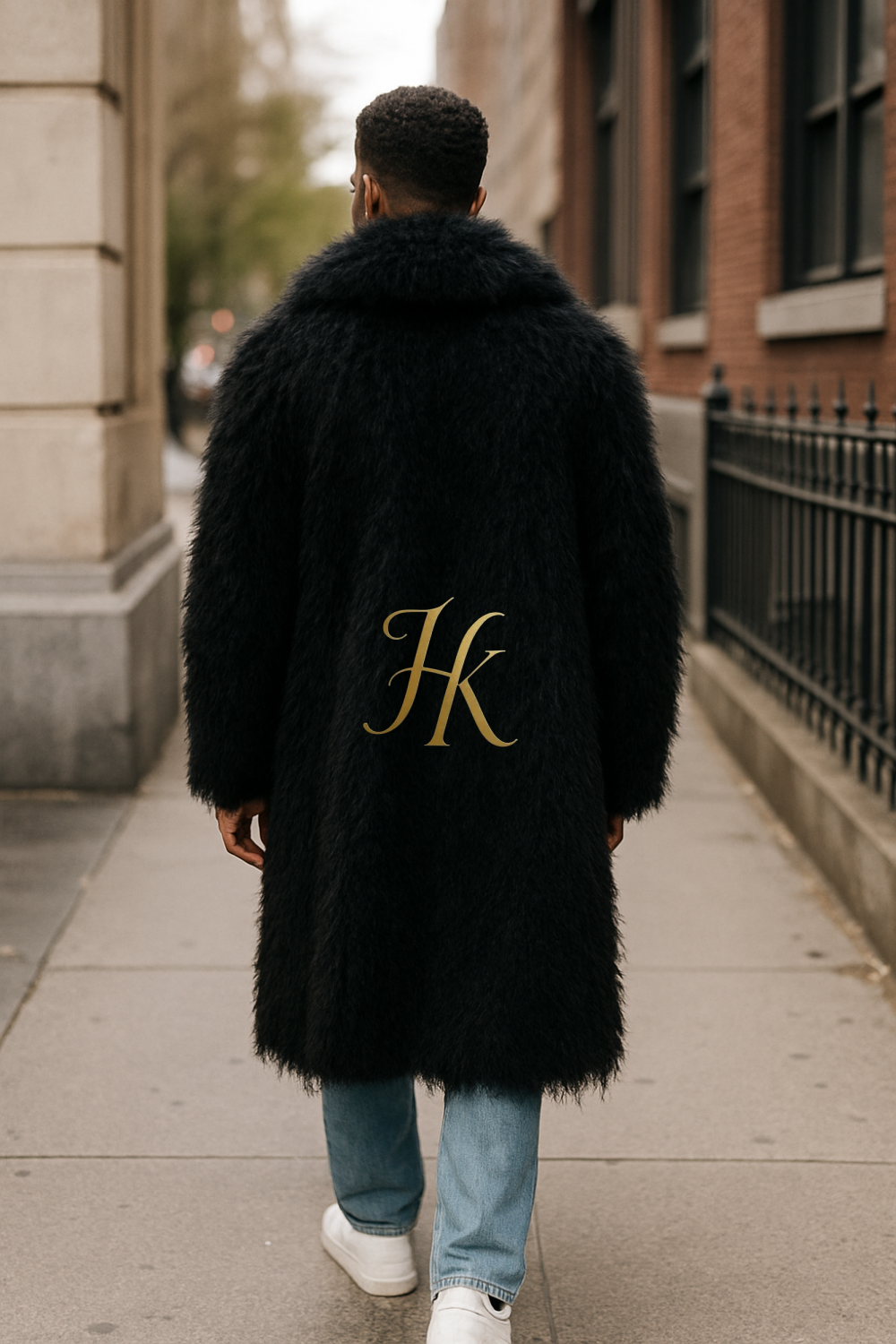 Men’s Natural Sheepskin Fur Coat – Extra Long Full-Skin Real Fur Luxury Mongolian Jacket