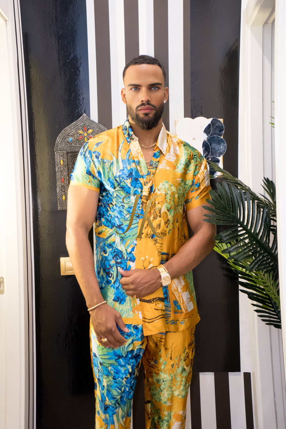 Luxurious Men's Silk Set Pants outfits - kayibstrore