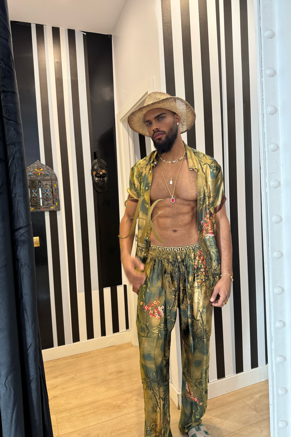 Men’s Pure Silk Matching Set – Where Comfort Meets Sophistication - kayibstrore