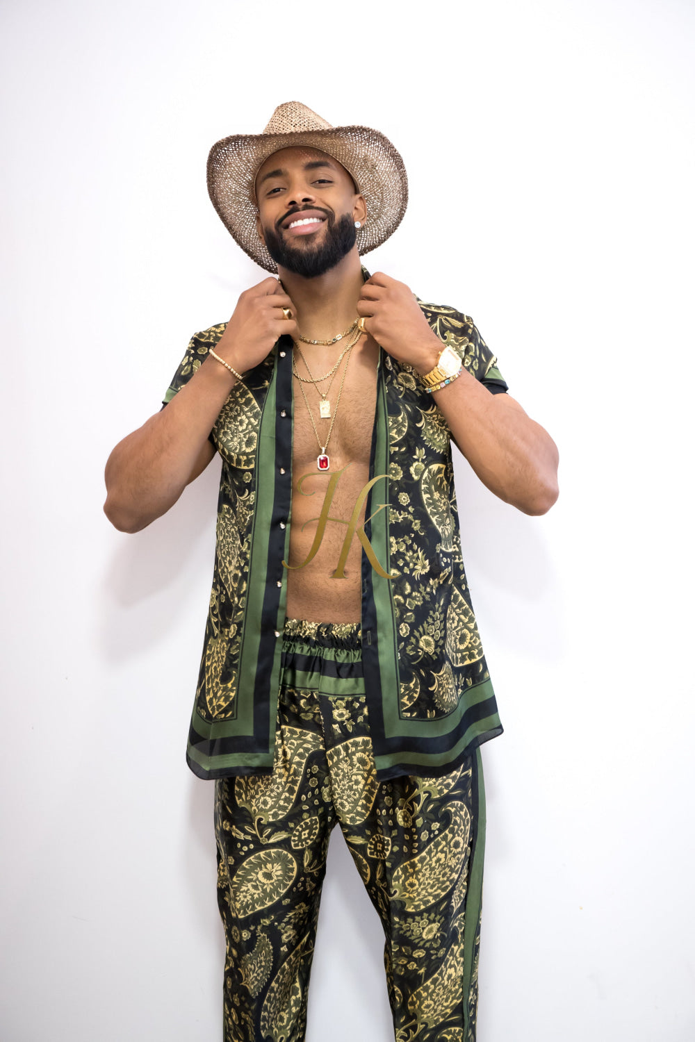 Luxury Men's Silk Summer Set outfits - kayibstrore