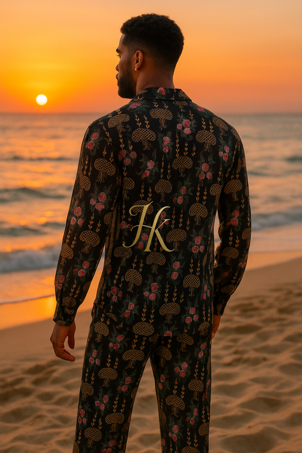 Luxury Men’s Outfit Set – Long Sleeve Shirt & Pants in Pure Rubia Cotton