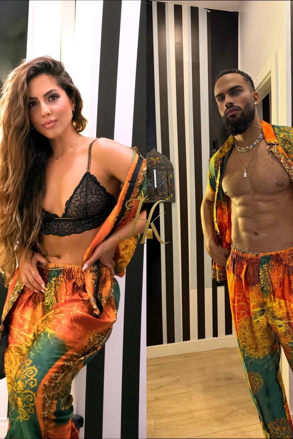 Elegant Couple Matching Outfit – Mulberry Silk Dreams - kayibstrore