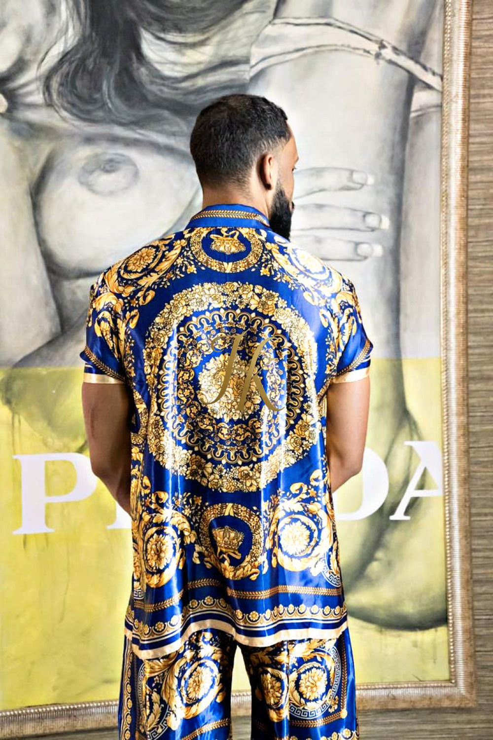 Luxury Silk Shirt Set - Festival Outfit, Boho Handmade Men's Fashion - kayibstrore