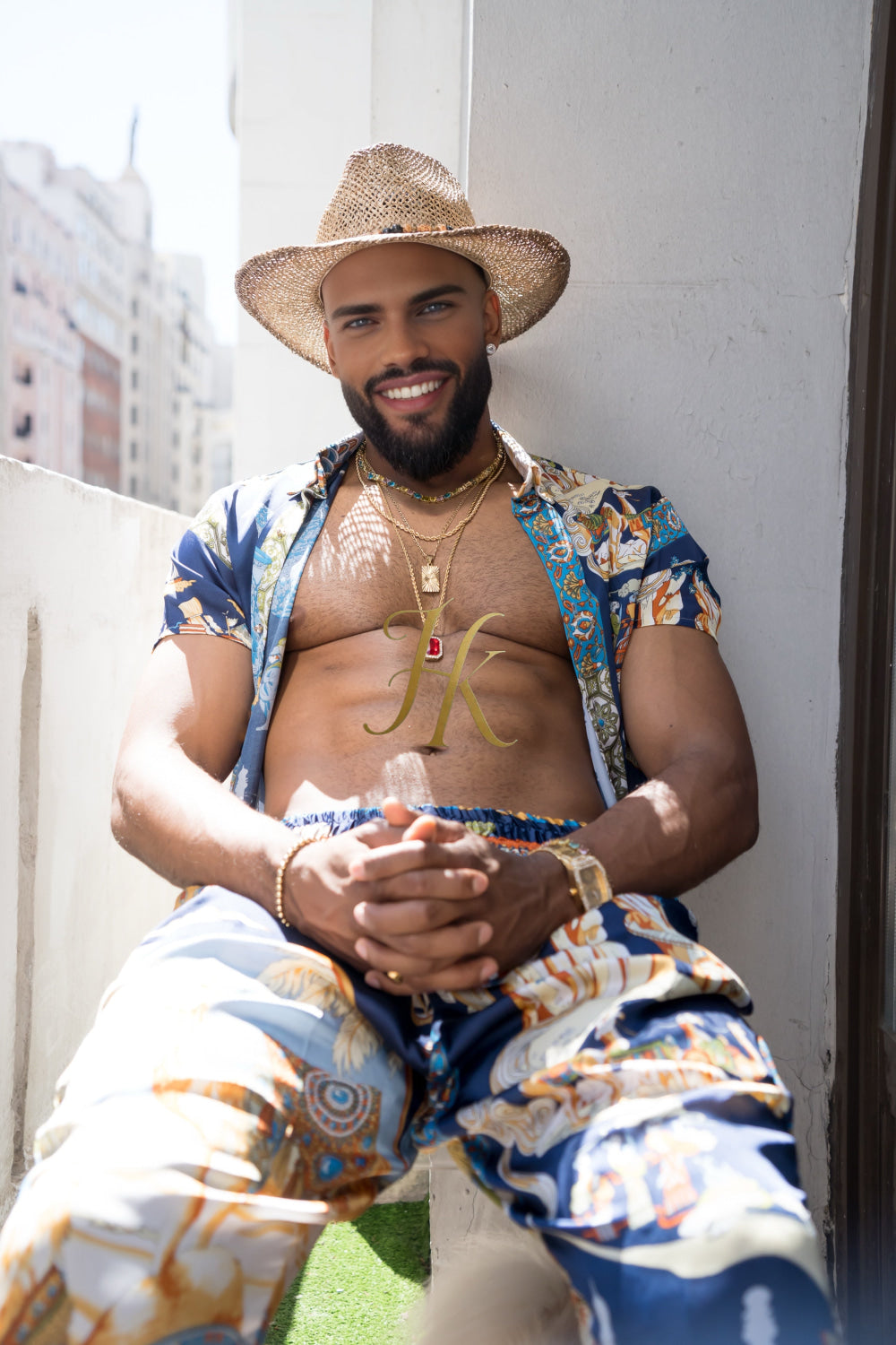 Men's luxury Silk Shirt and Pant Set - kayibstrore