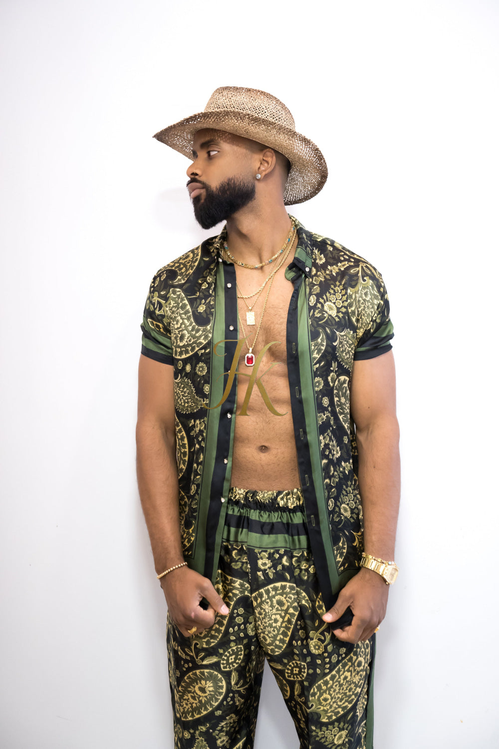 Luxury Men's Silk Summer Set outfits - kayibstrore