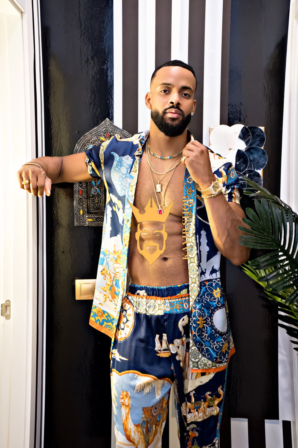 Luxury Men's Silk Summer Set outfits - kayibstrore