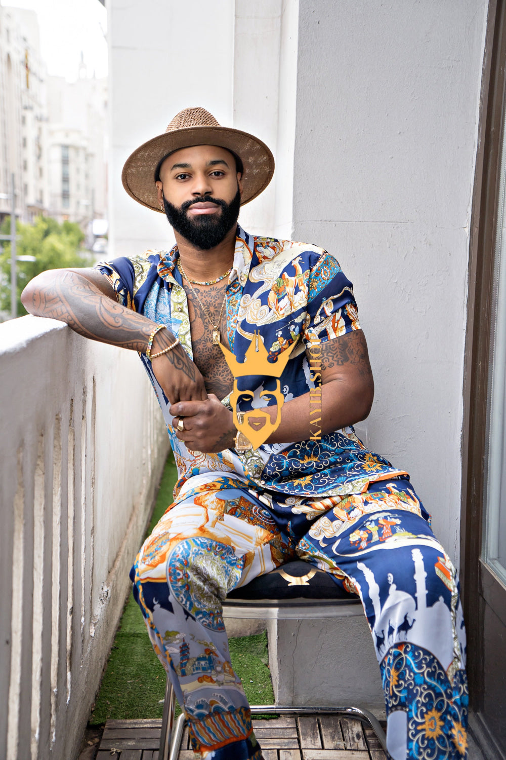 Men's Luxury Silk Rave Wear Set - kayibstrore