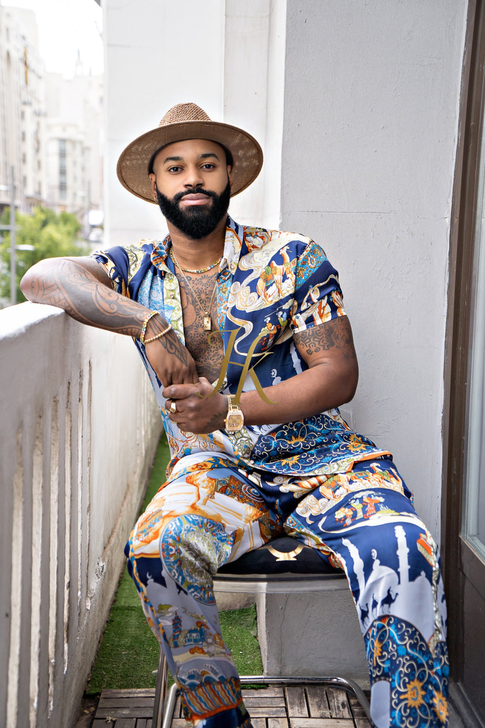 Men's Luxury Silk Rave Wear Set - kayibstrore
