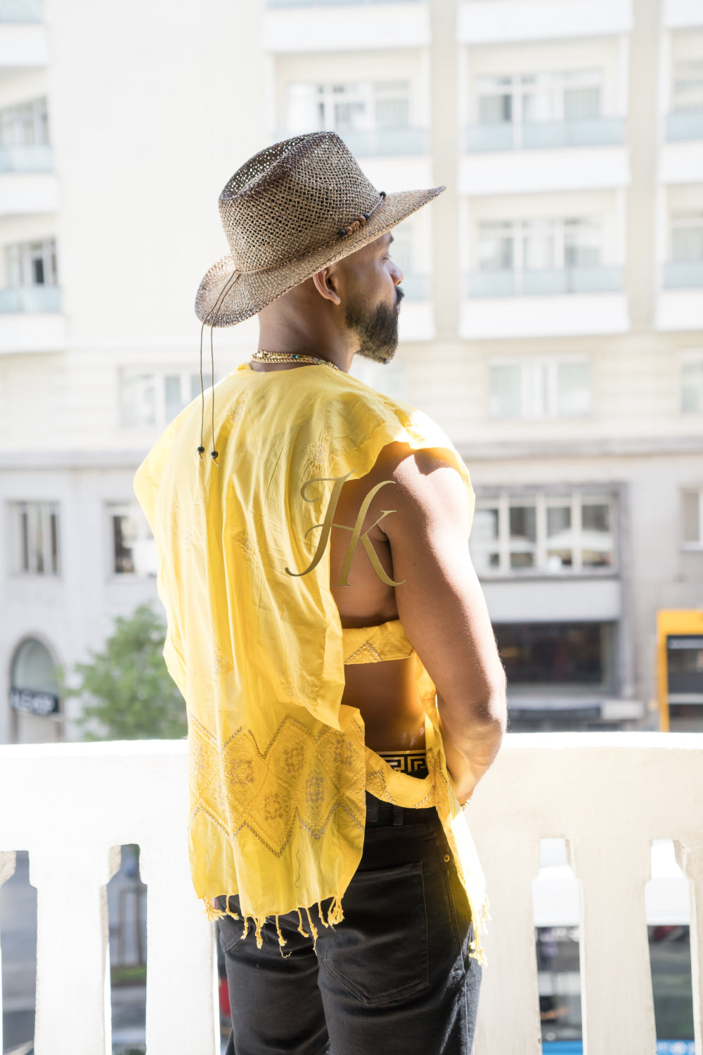Handmade men's sleeveless tank top, Earthy Top Shirt, Tribal Jungle Natural Savage Neck Festival Rave hippie top - kayibstrore