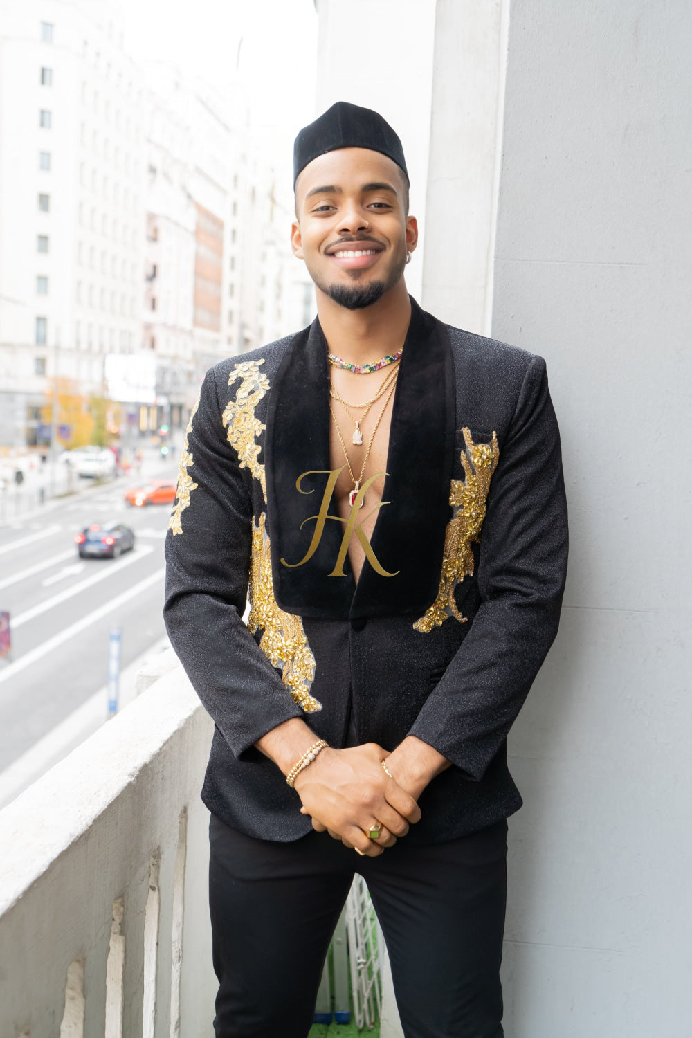 Luxurious Custom Men's Suit blazer : Sheer Velvet Lapel blazer with Appliques, Beads, Diamonds | Tailored Plus Size Options Available - kayibstrore