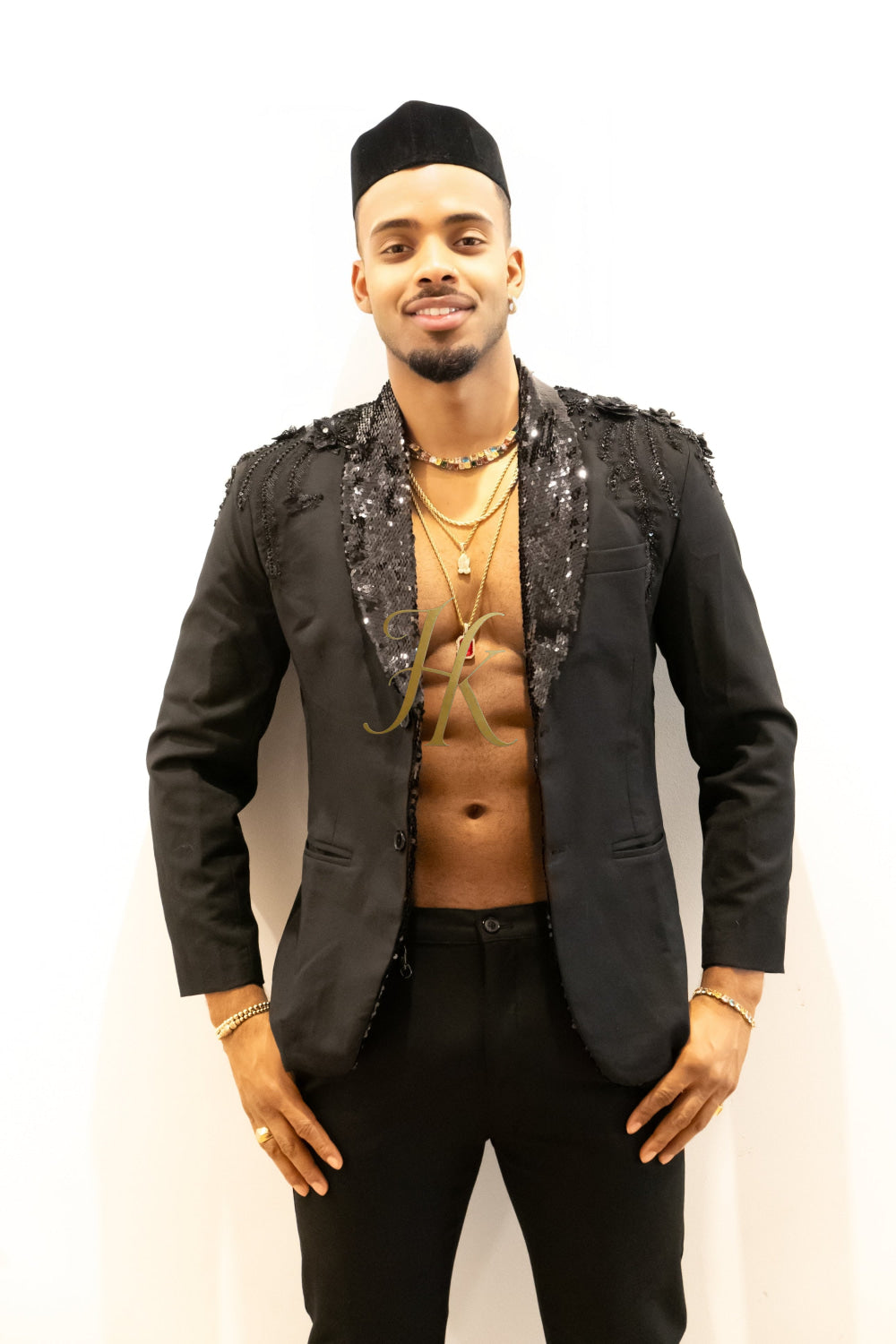 Handmade Custom velvet blazer Men's Suit with Sheer Velvet Lapel - Elevate Formal Style | KAYIB - kayibstrore