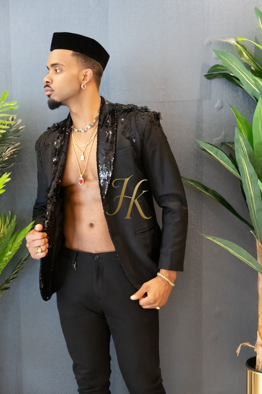 Handmade Custom velvet blazer Men's Suit with Sheer Velvet Lapel - Elevate Formal Style | KAYIB - kayibstrore