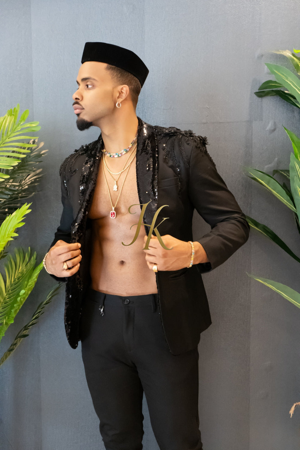 Handmade Custom velvet blazer Men's Suit with Sheer Velvet Lapel - Elevate Formal Style | KAYIB - kayibstrore