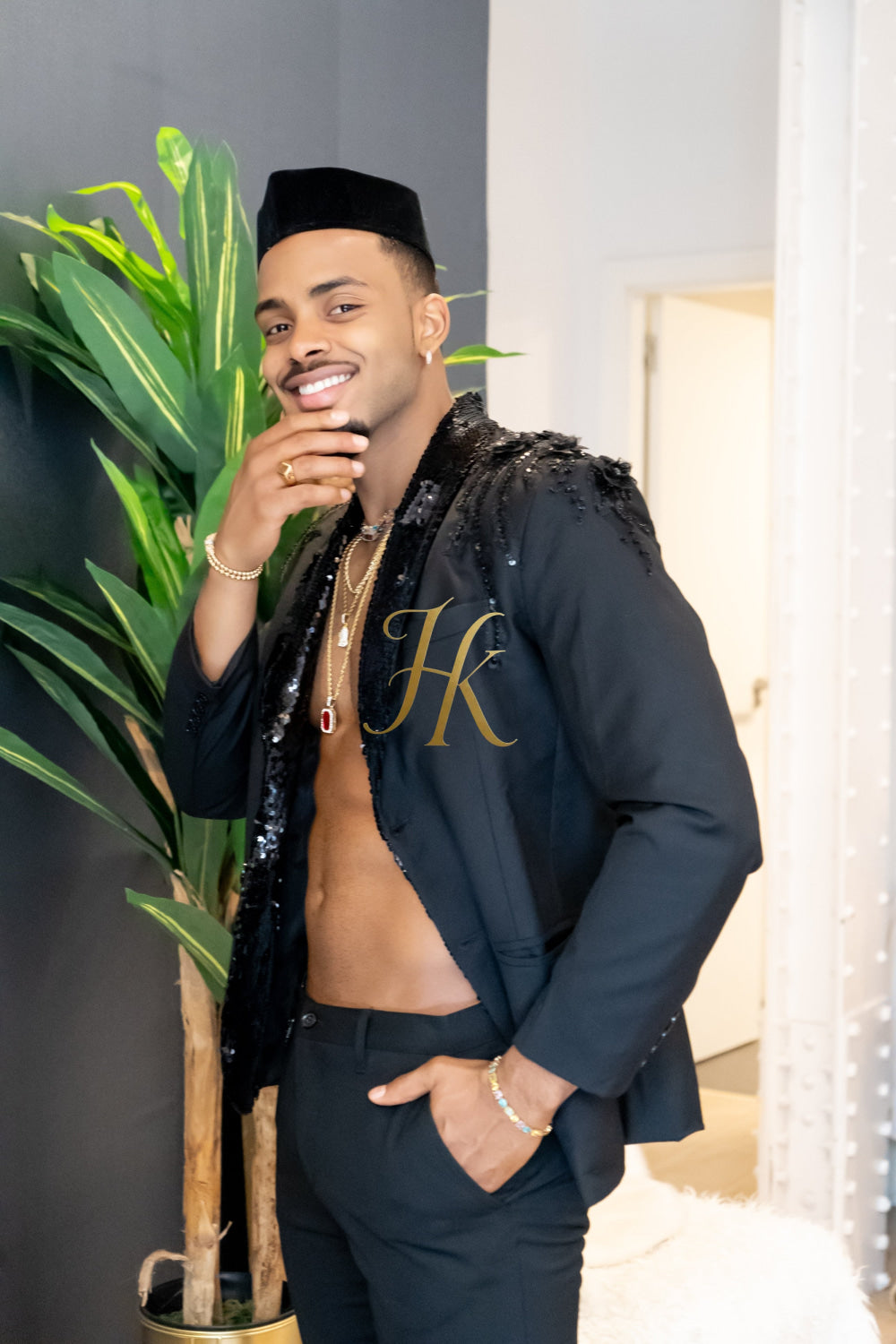 Handmade Custom velvet blazer Men's Suit with Sheer Velvet Lapel - Elevate Formal Style | KAYIB - kayibstrore